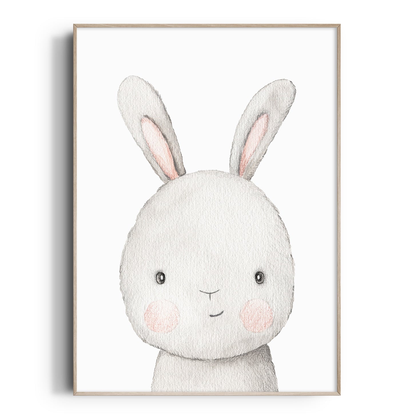 Bunny Nursery Print Woodland Forest Animal Wall Art The Kids