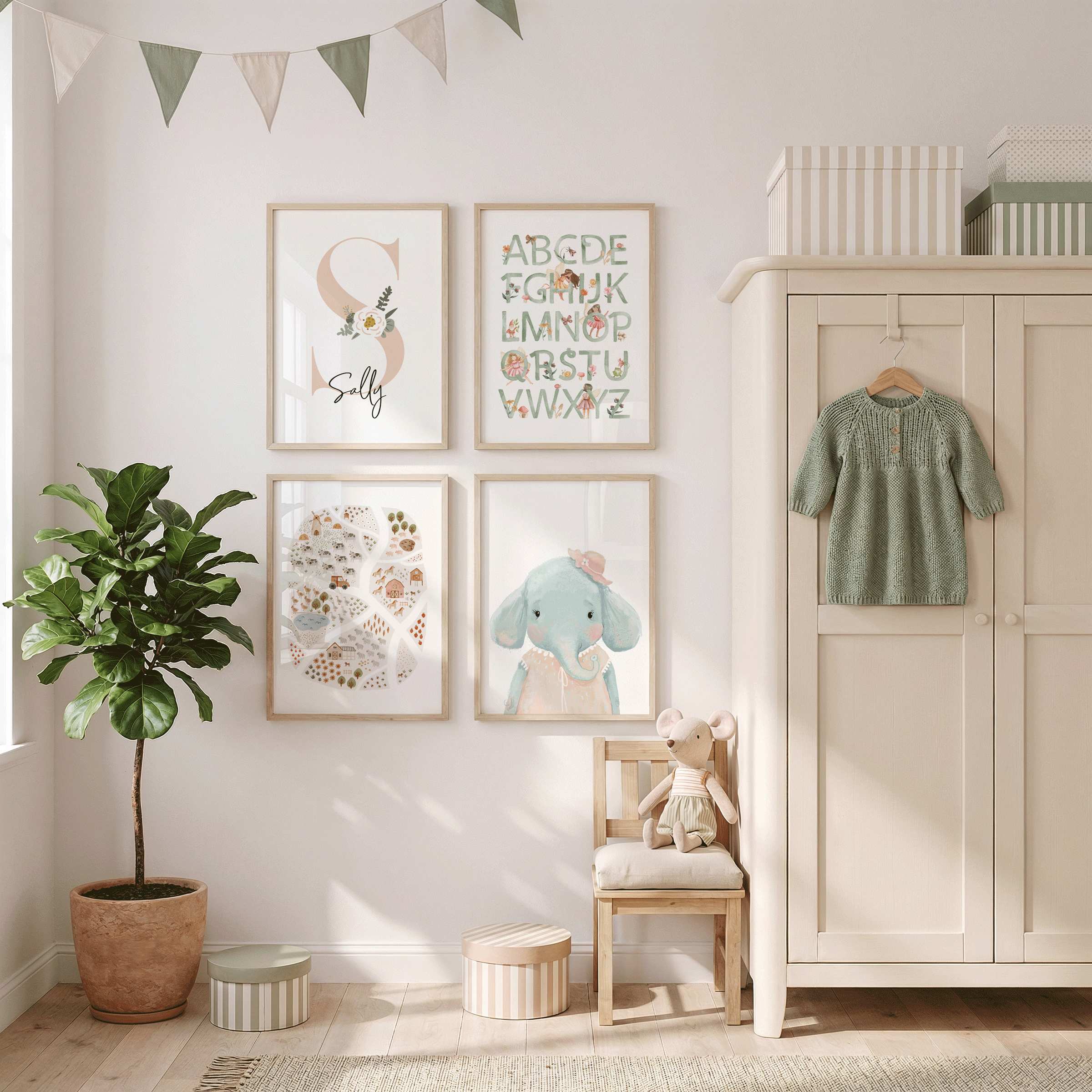 Girls Nursery Wall Art Prints