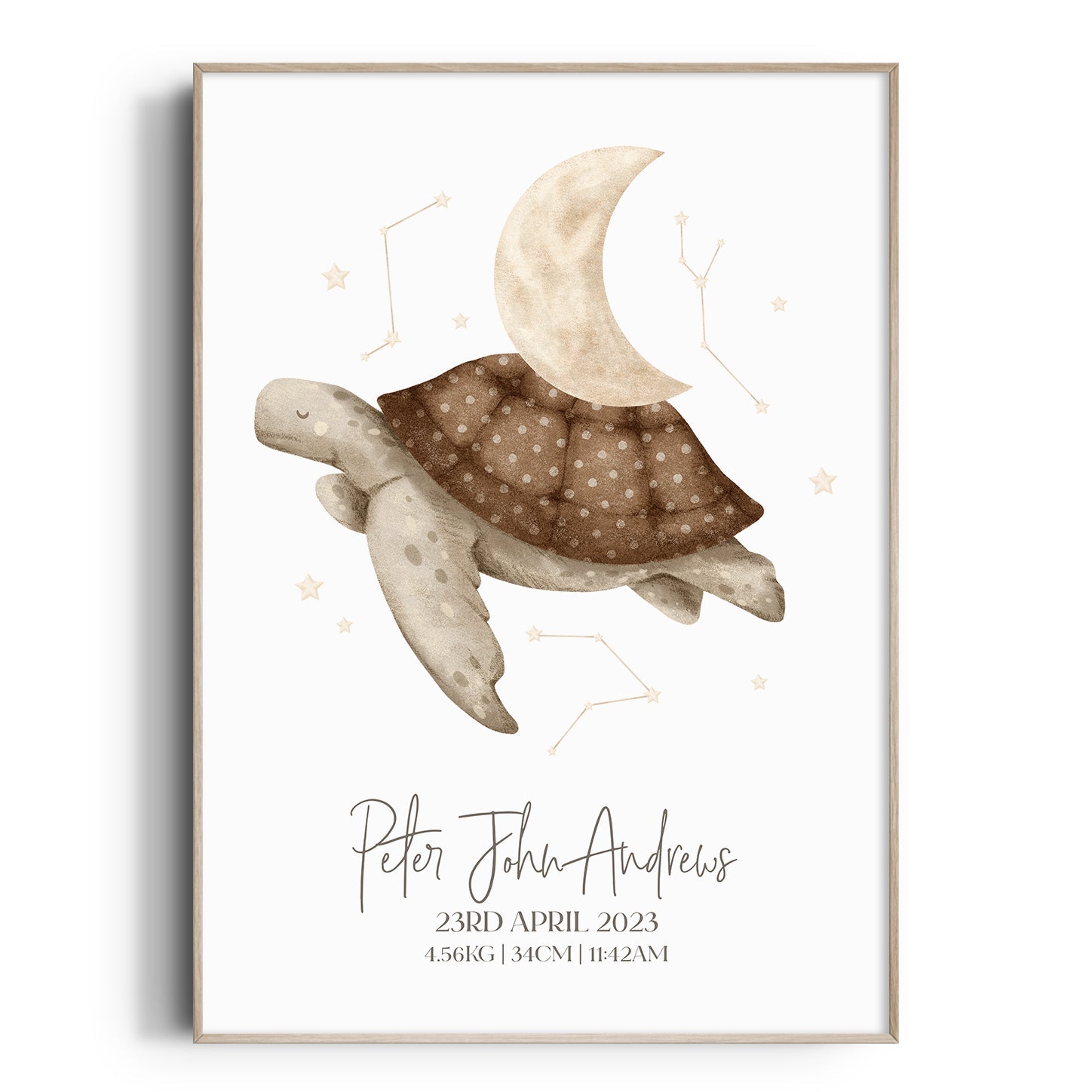 Ocean Nursery Wall Art Sea Turtle Birth Print The Kids Print