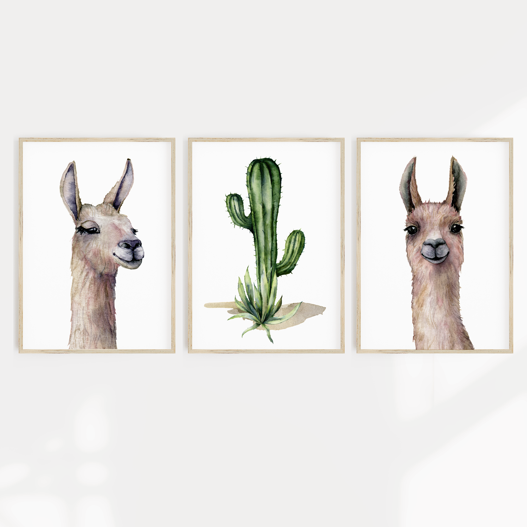 Llama Nursery Prints Alpaca Nursery Wall Art Southwestern