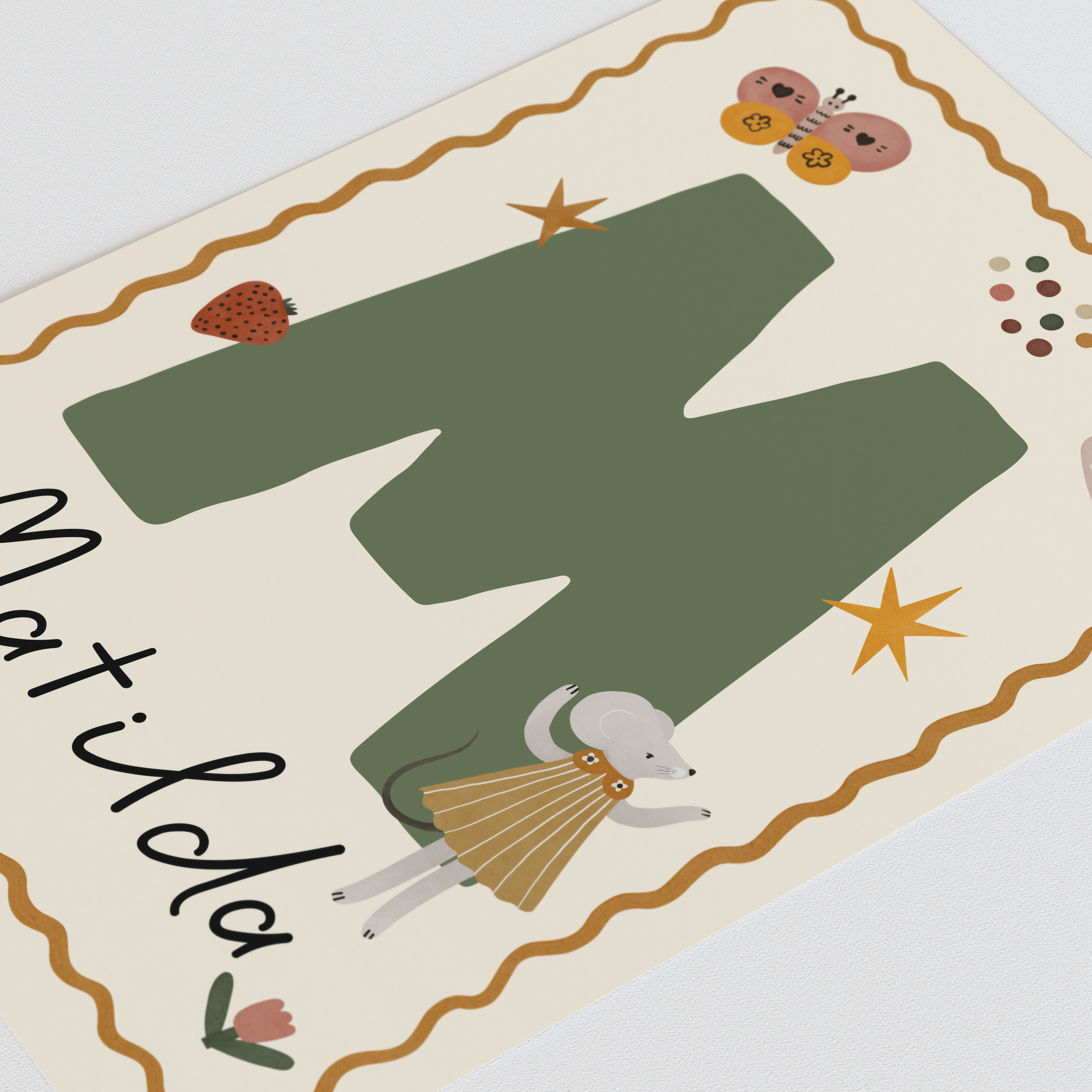 Whimsy Mouse Letter & Name Print