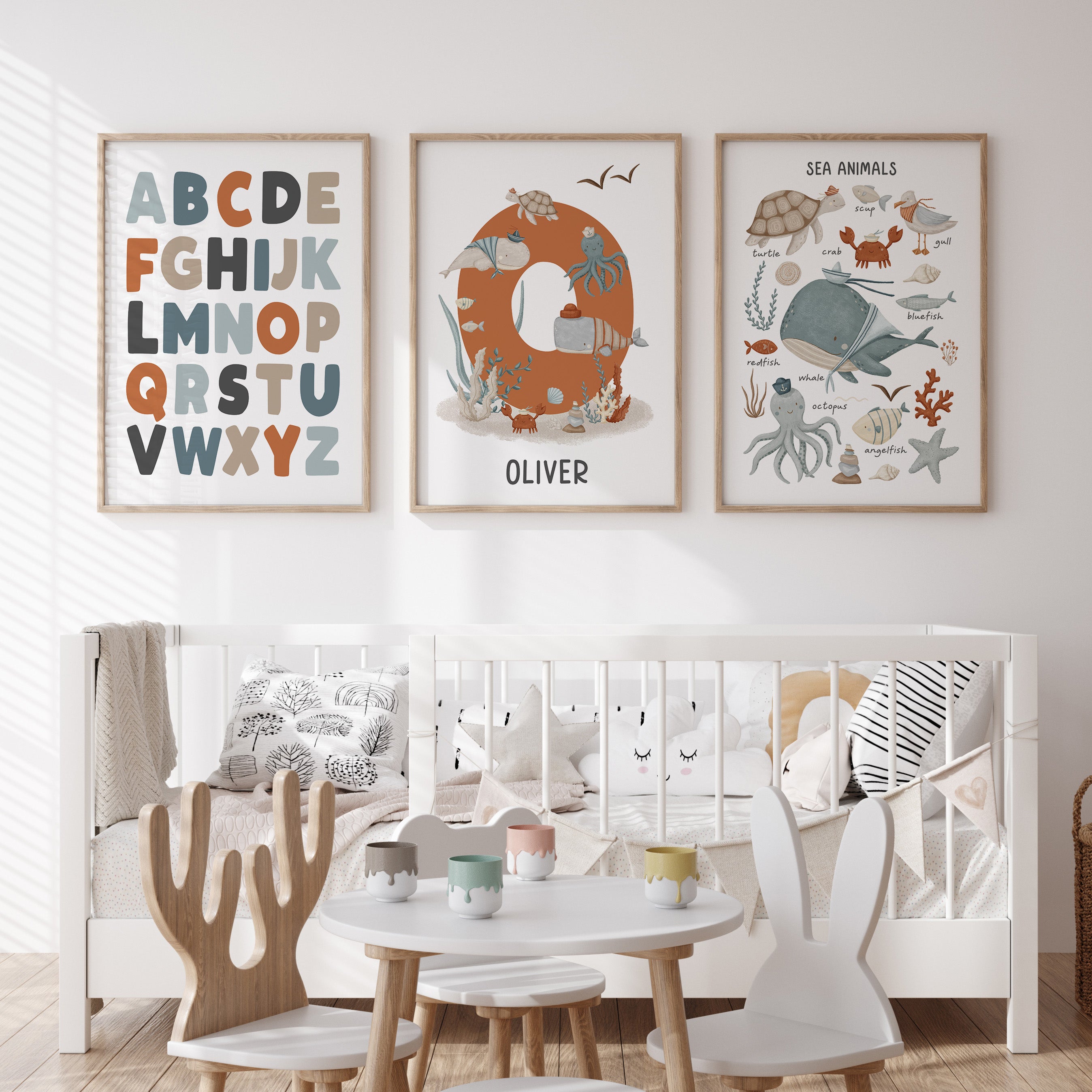 Sea Animals, Alphabet & Name Prints
