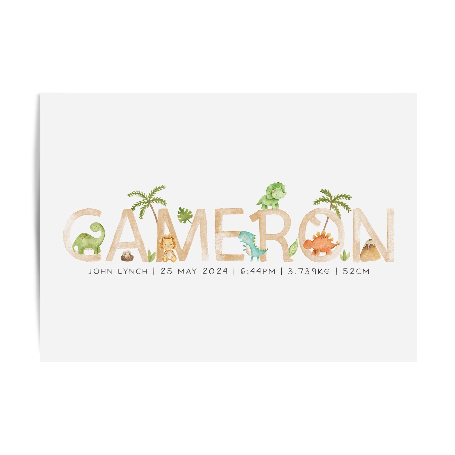 Dinosaur Name Print