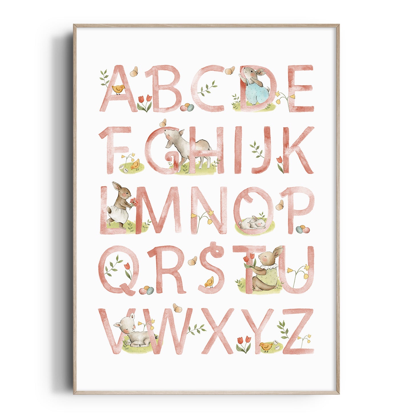 Spring Animals Alphabet Print