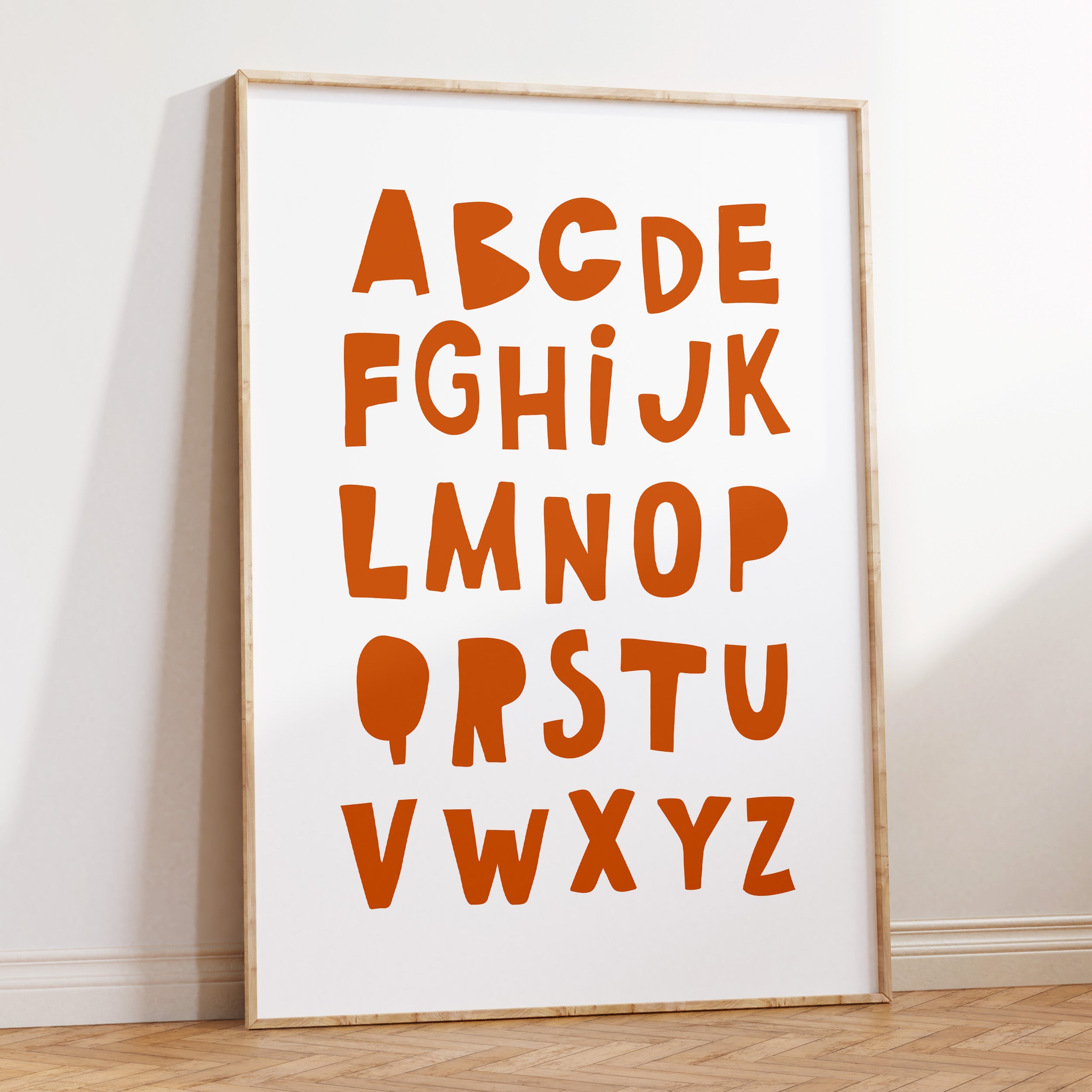 Terracotta Alphabet Print