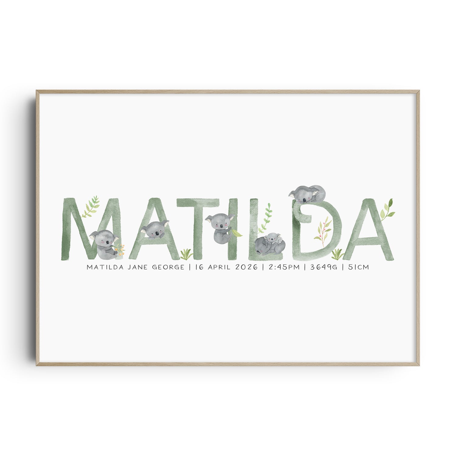 Koala Name Print