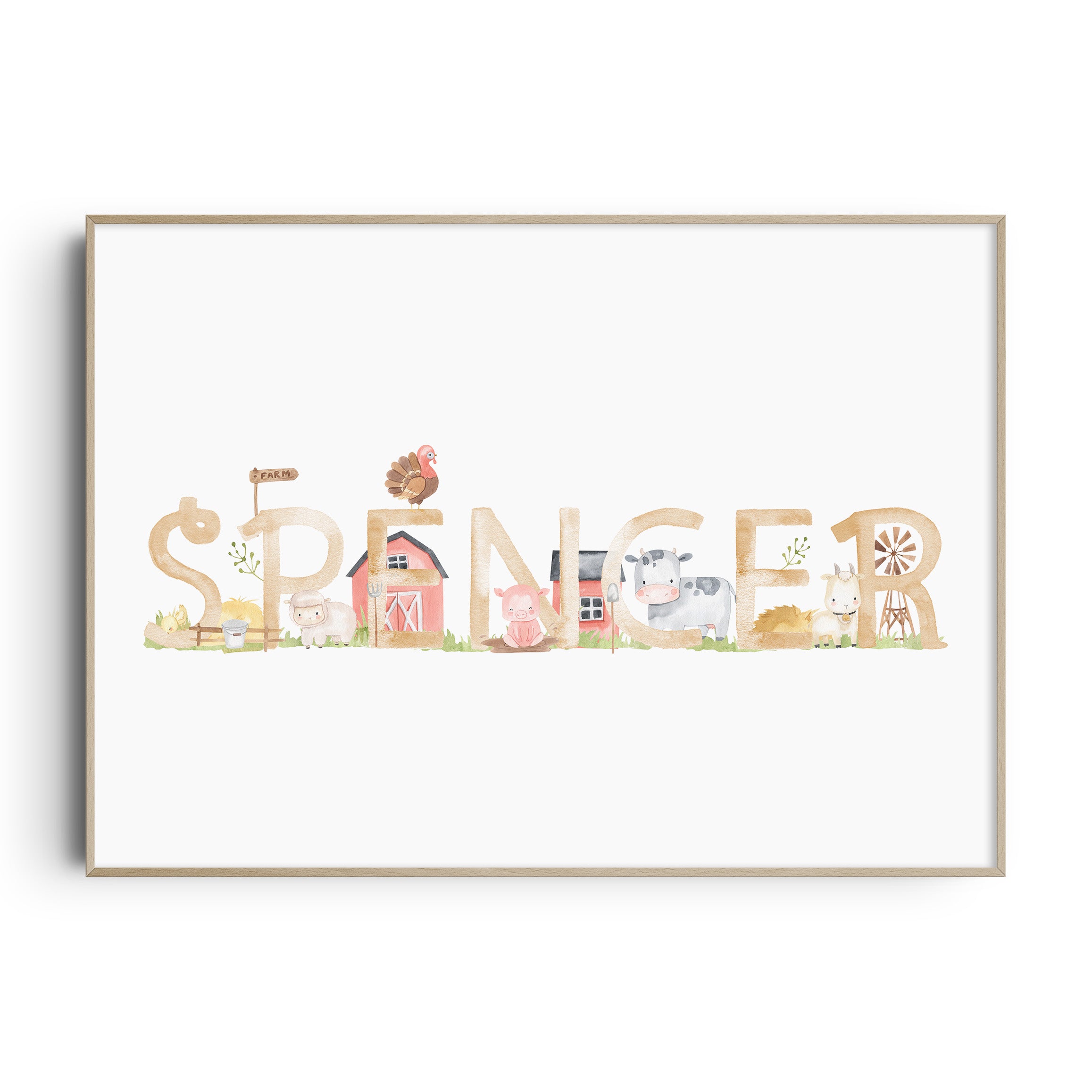 Farm Animal Name Print