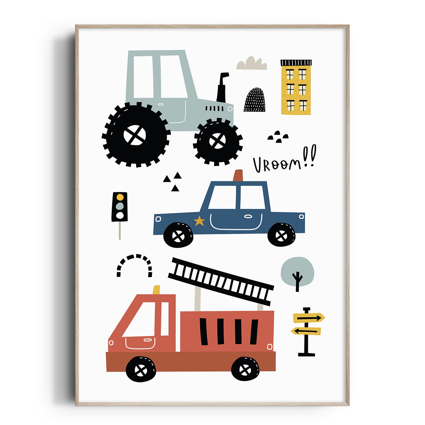 Construction & Emergency Vehicles Print
