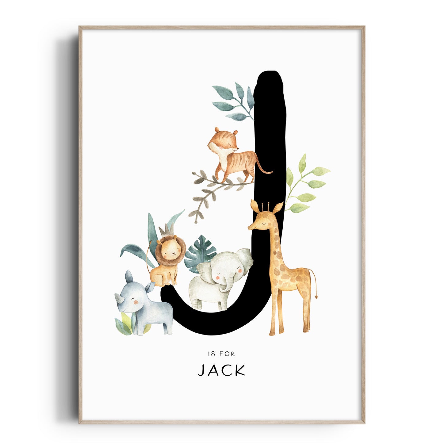Safari Animal Letter & Name Print