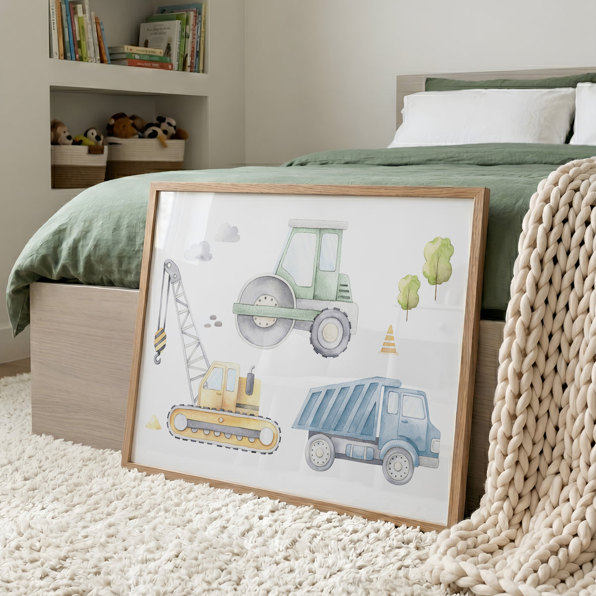 Construction Vehicles Print