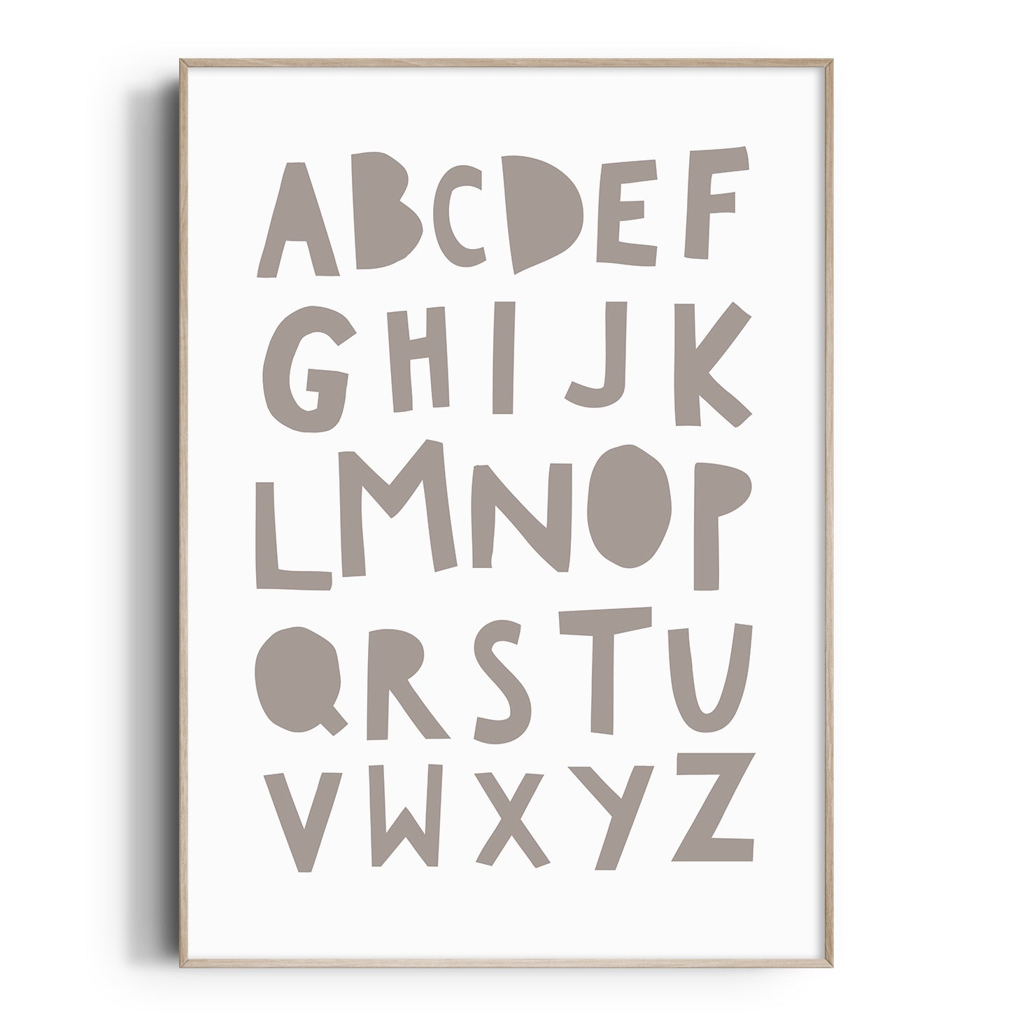 Grey Alphabet Print