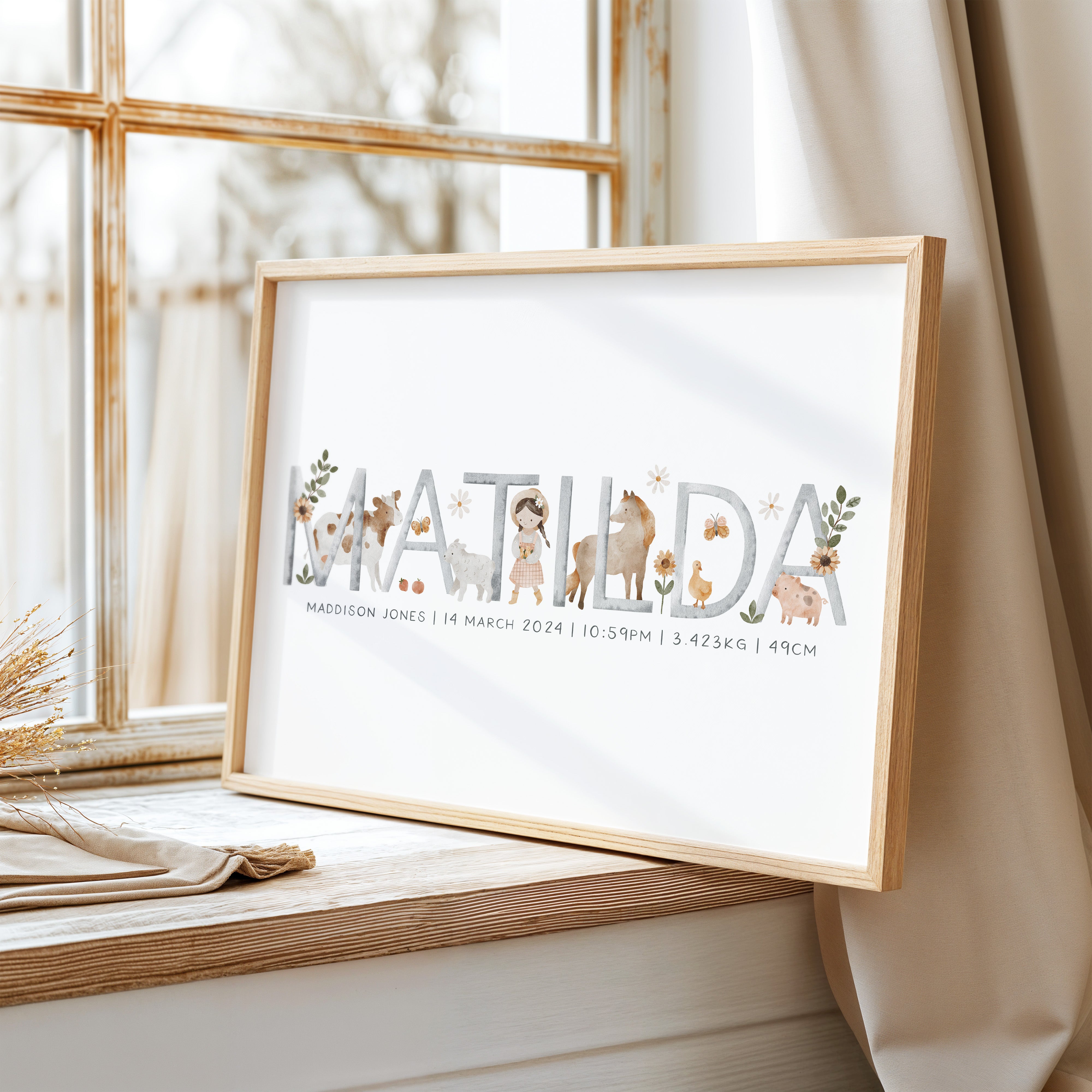Farm Animal Name Print