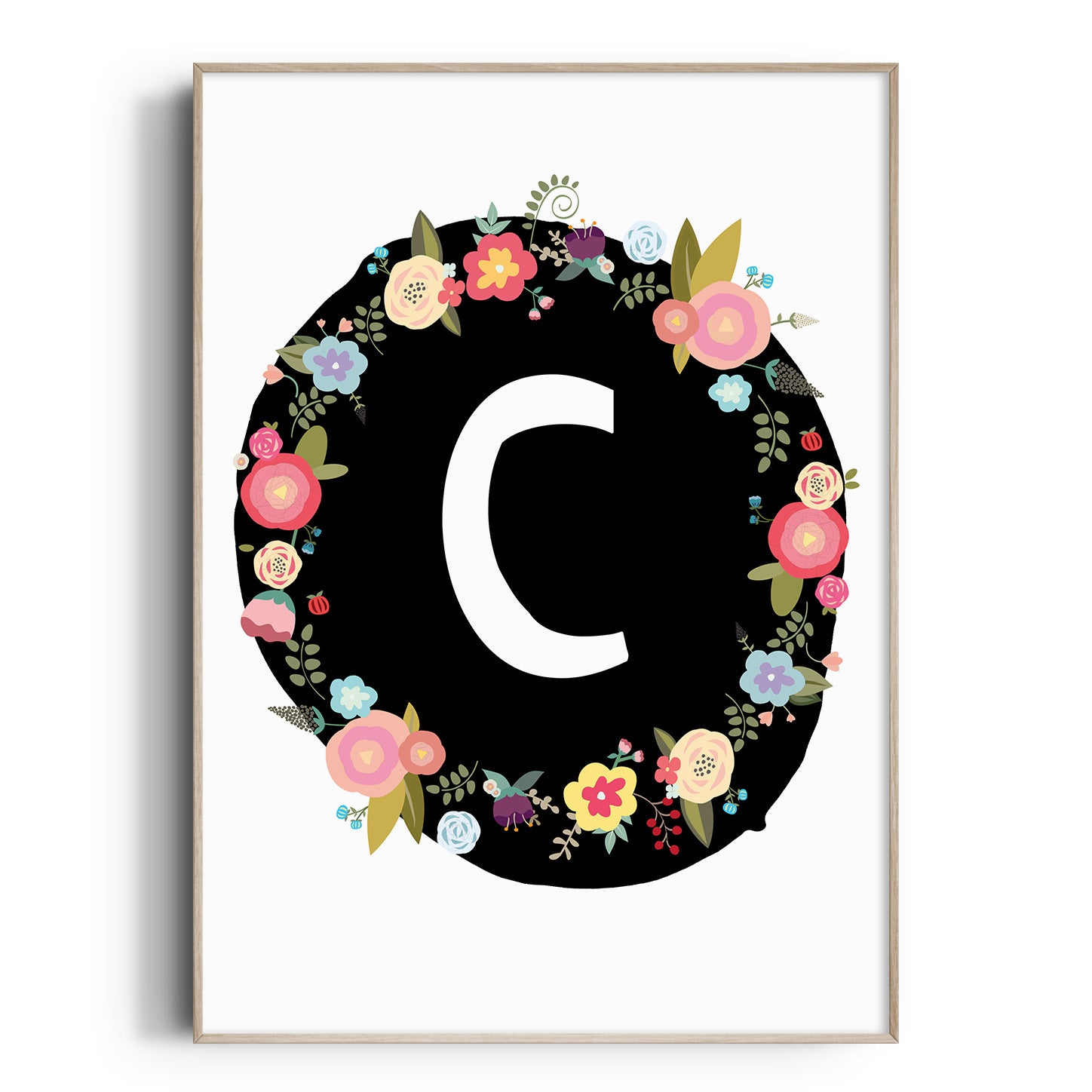 Floral Woodland Letter Print