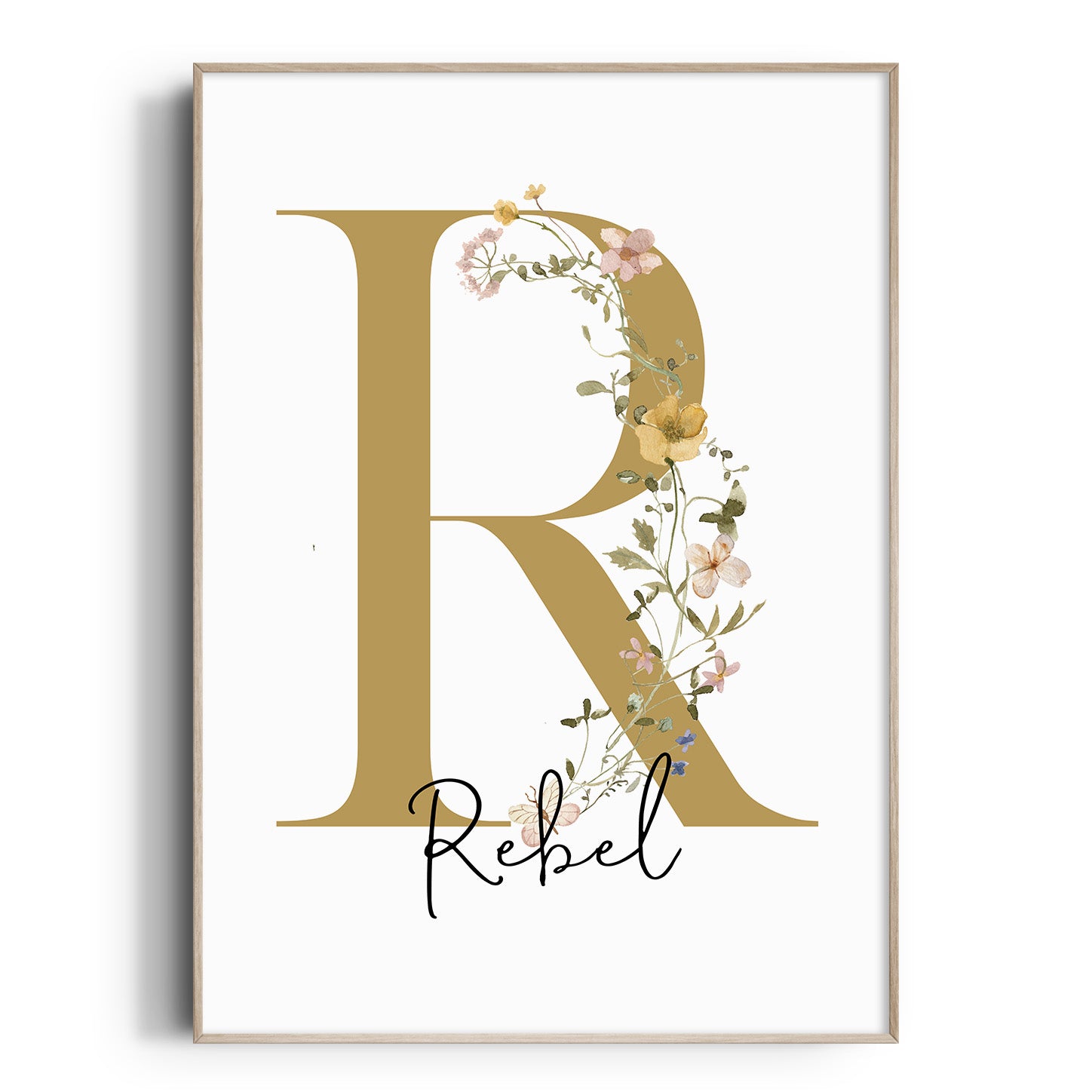 Wildflower Letter & Name Print