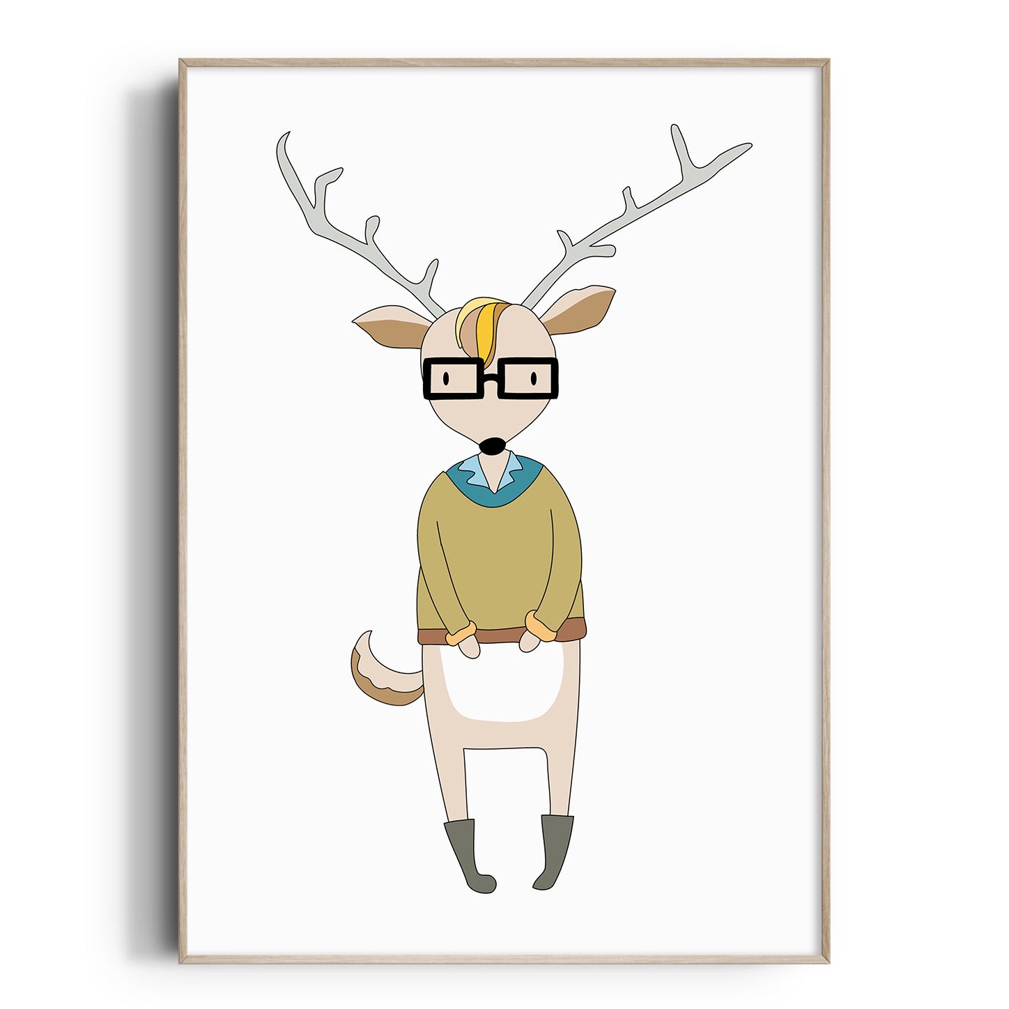 Hipster Deer Print