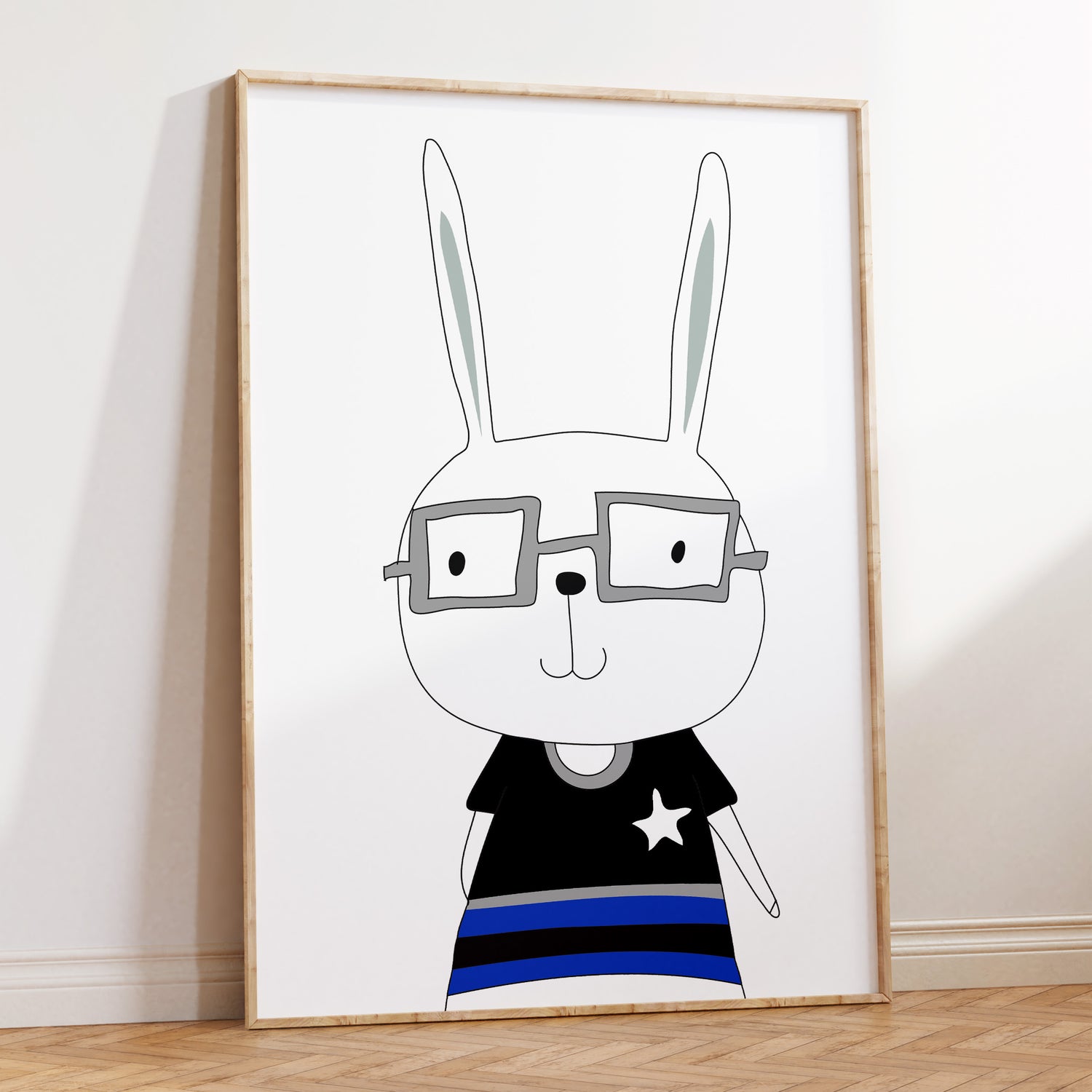 Hipster Bunny Print