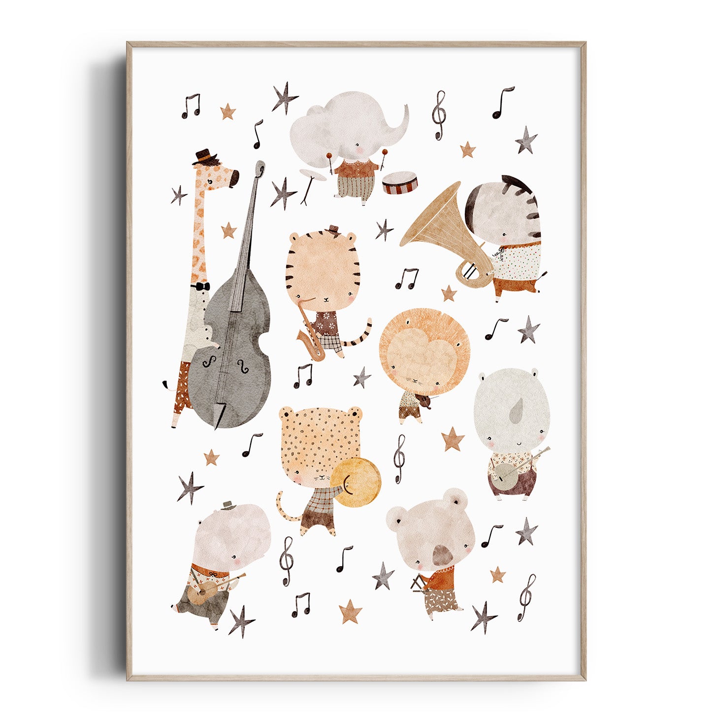 Jungle Jazz Animals Print