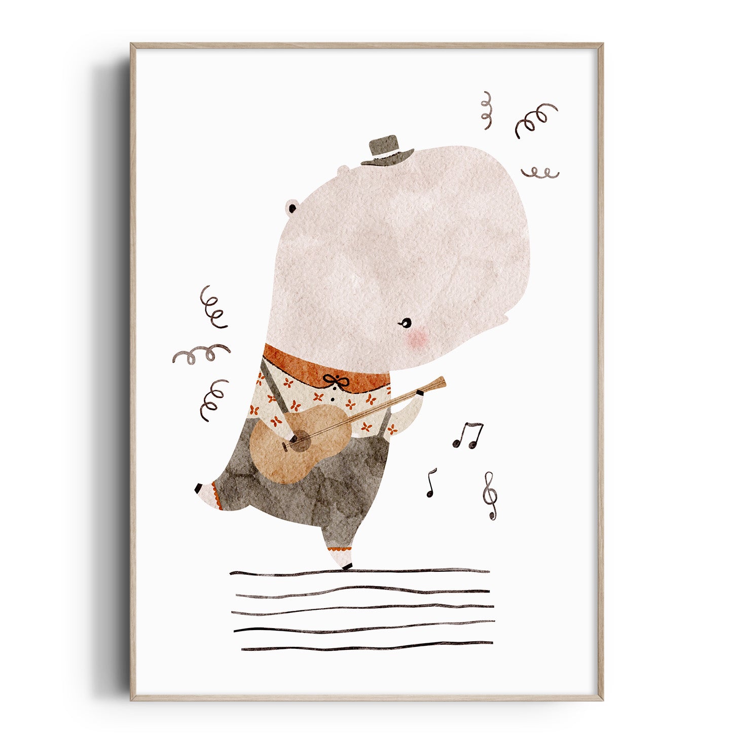 Jungle Jazz Hippo Print