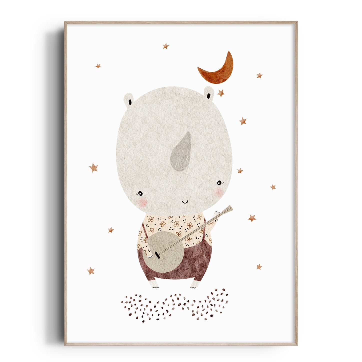 Jungle Jazz Rhino Print