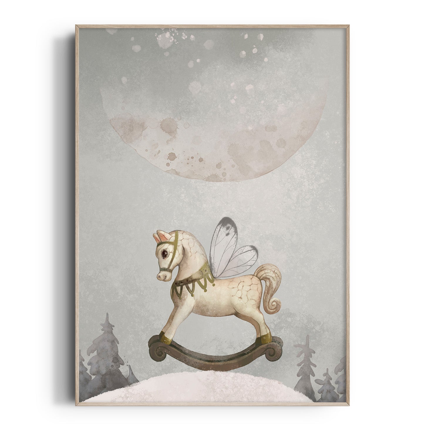Vintage Rocking Horse Print