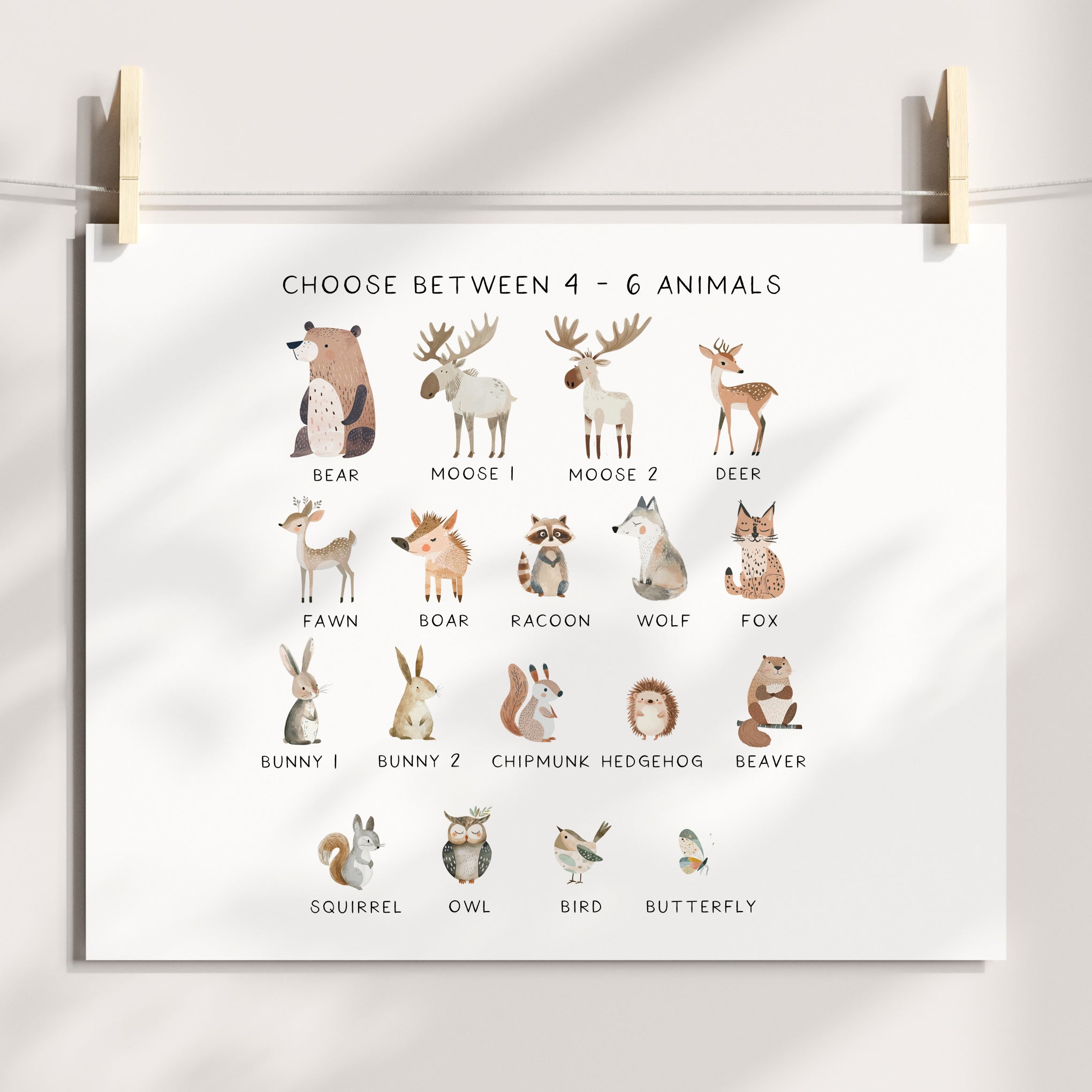 Forest Animal Letter & Name Print