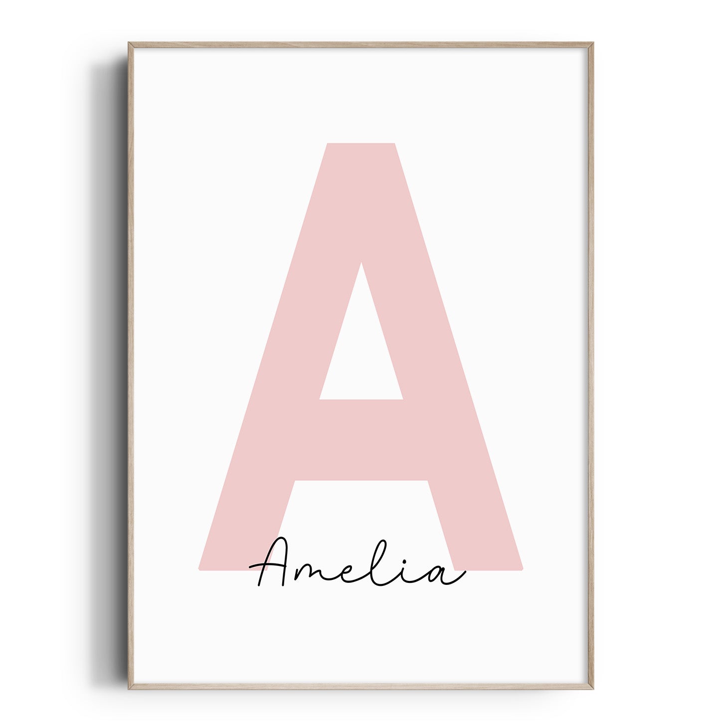 Pink Initial & Name Print
