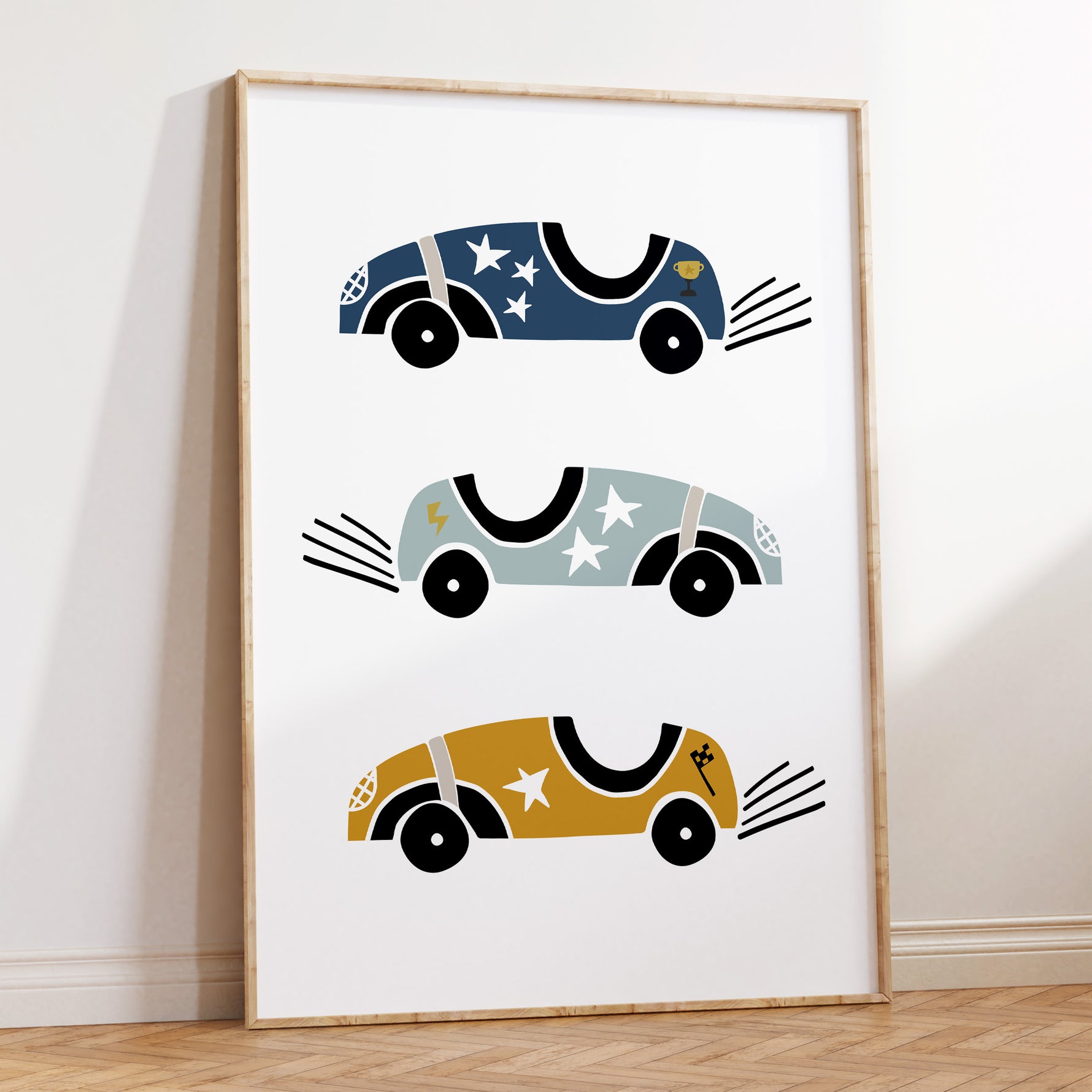 Nursery Prints Boys Room Wall Art Vintage Racing Cars – The