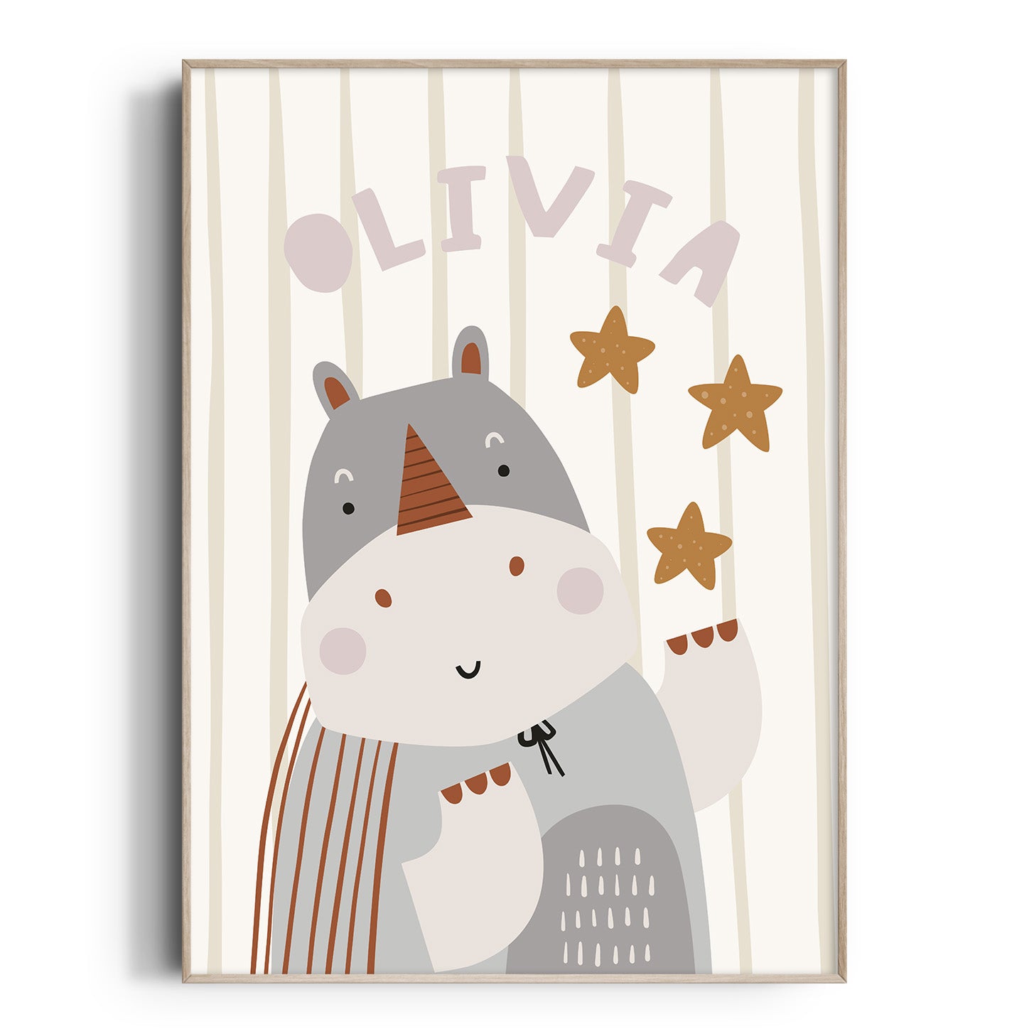 Magic Safari Animal Name Print - Rhinoceros