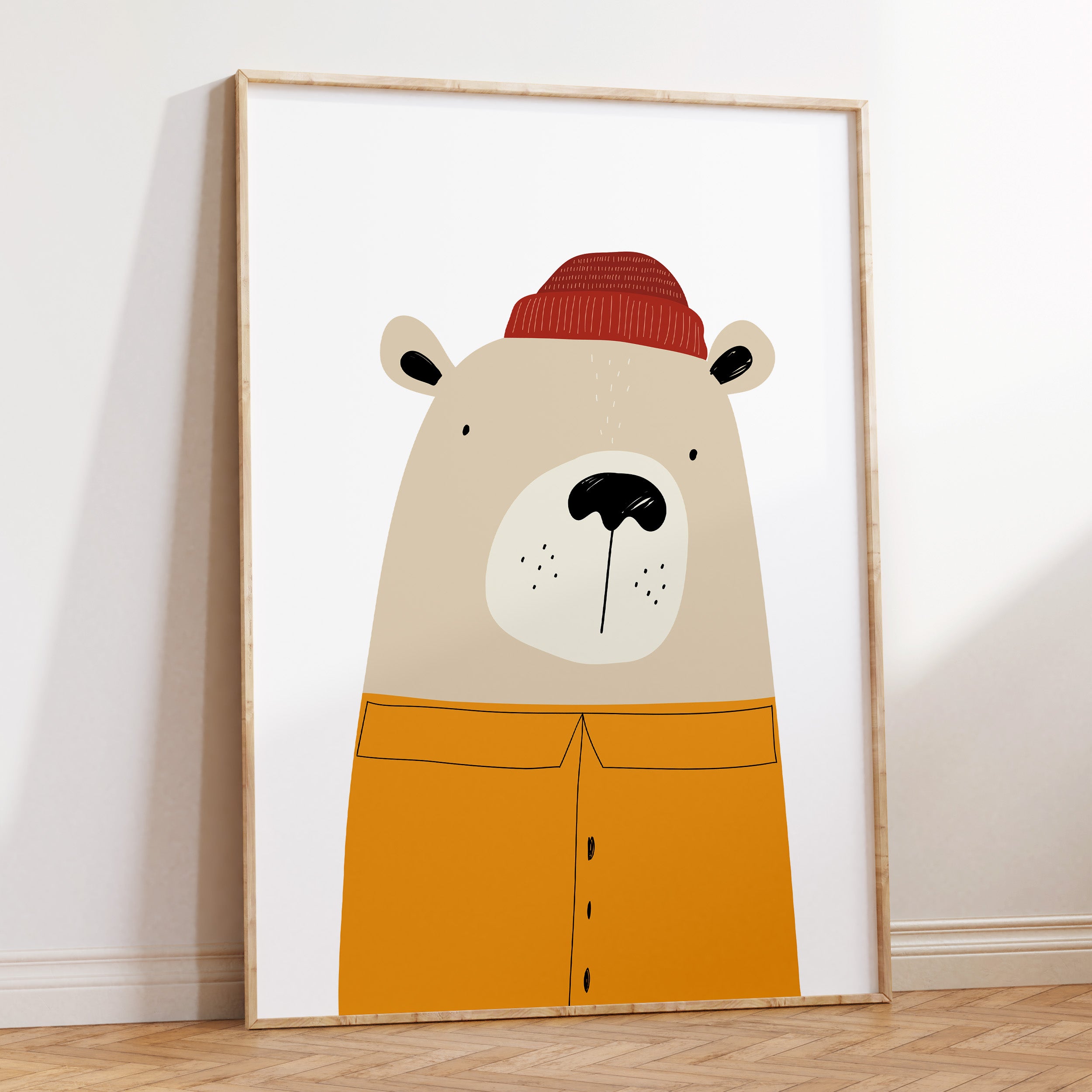 Sailor Bear Print  - Orange