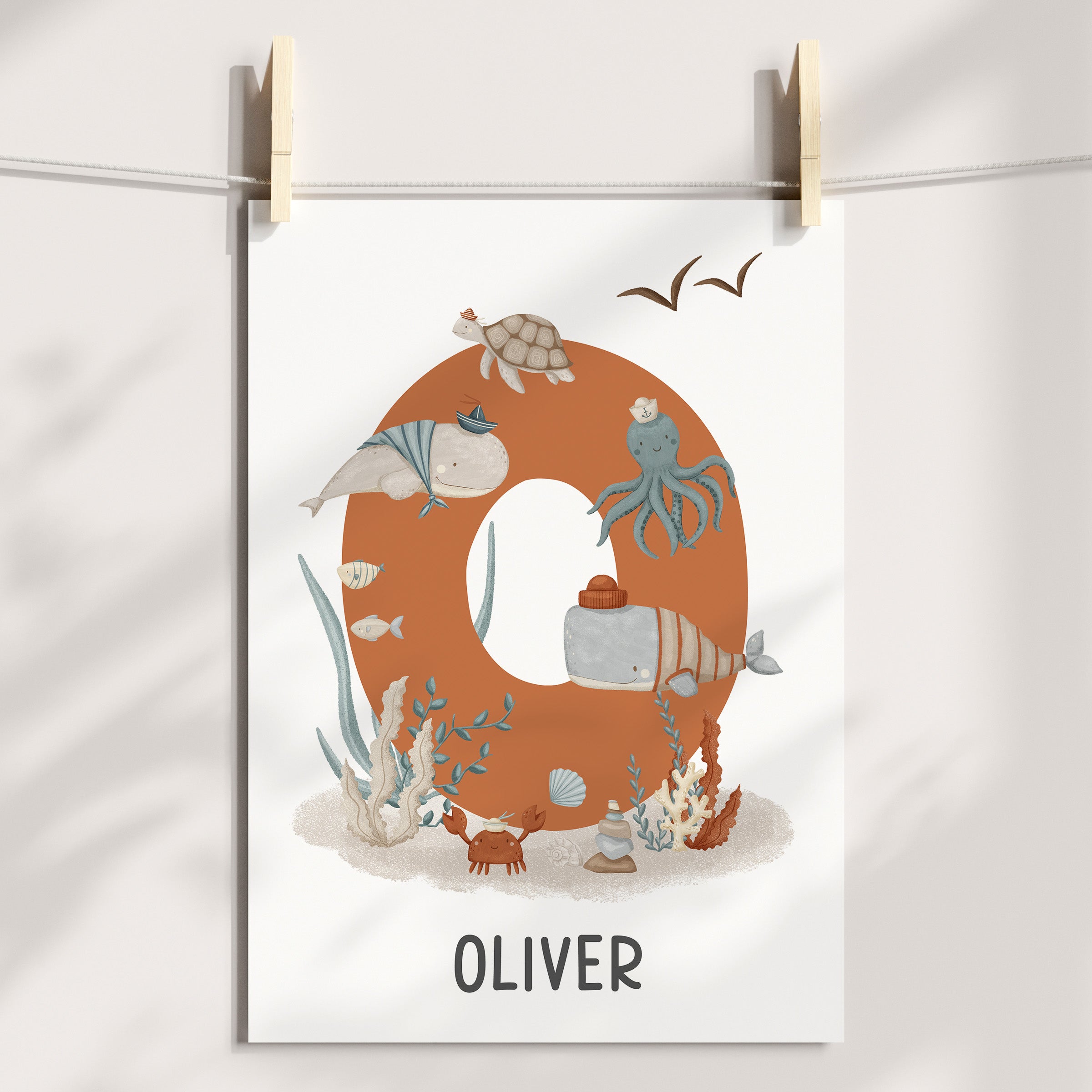 Sea Animals, Alphabet & Name Prints