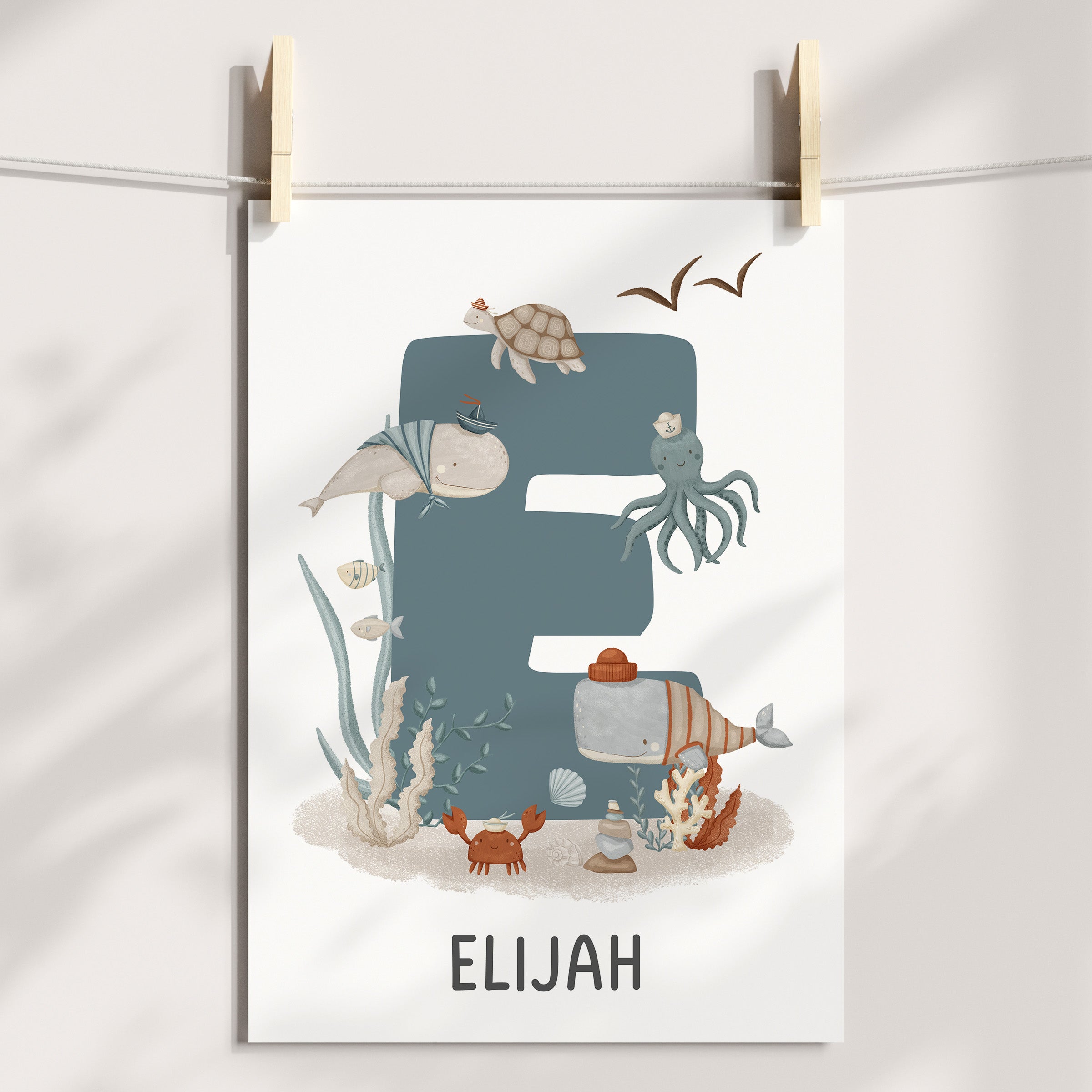 Sea Animals, Alphabet & Name Prints