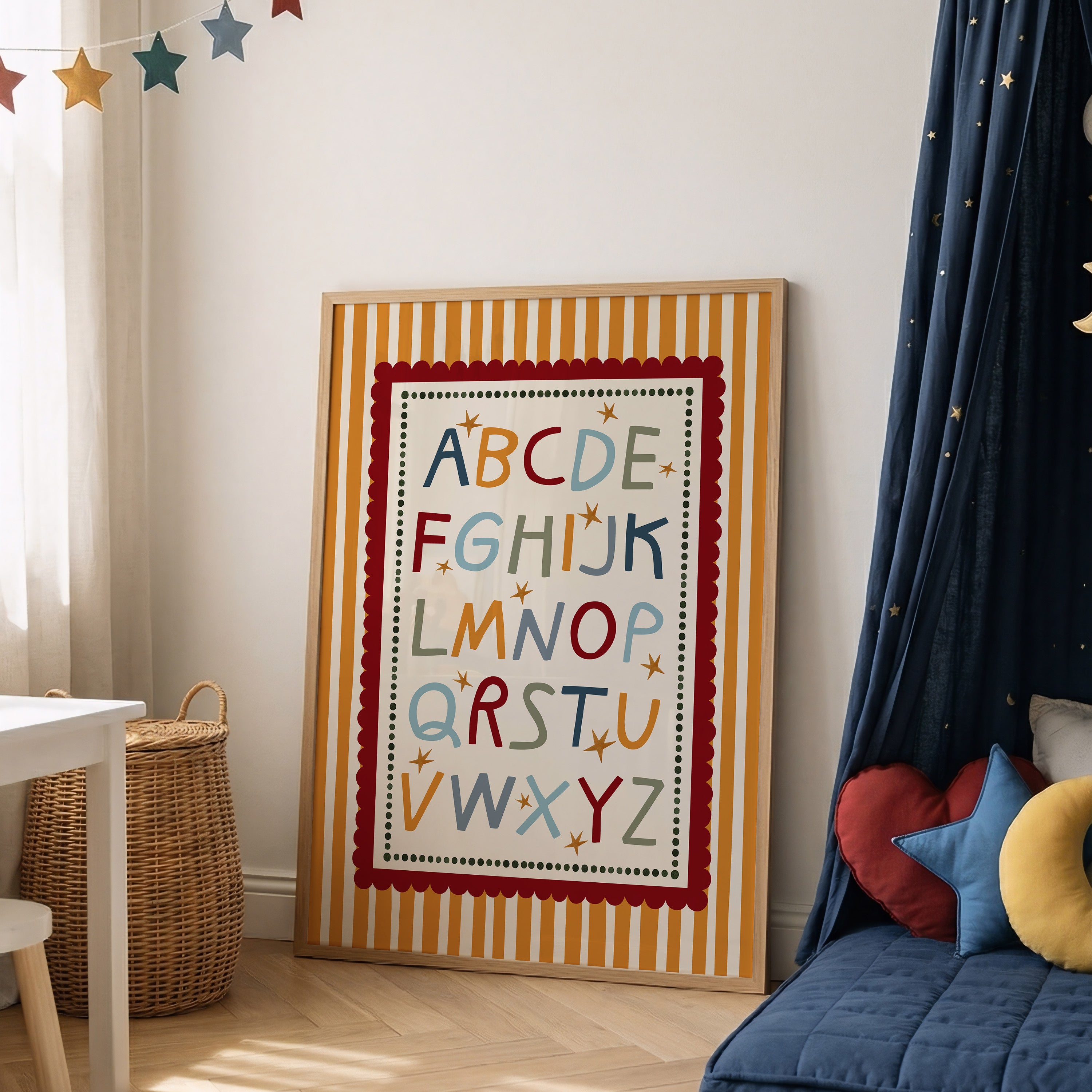 Stripe ABC Alphabet Print