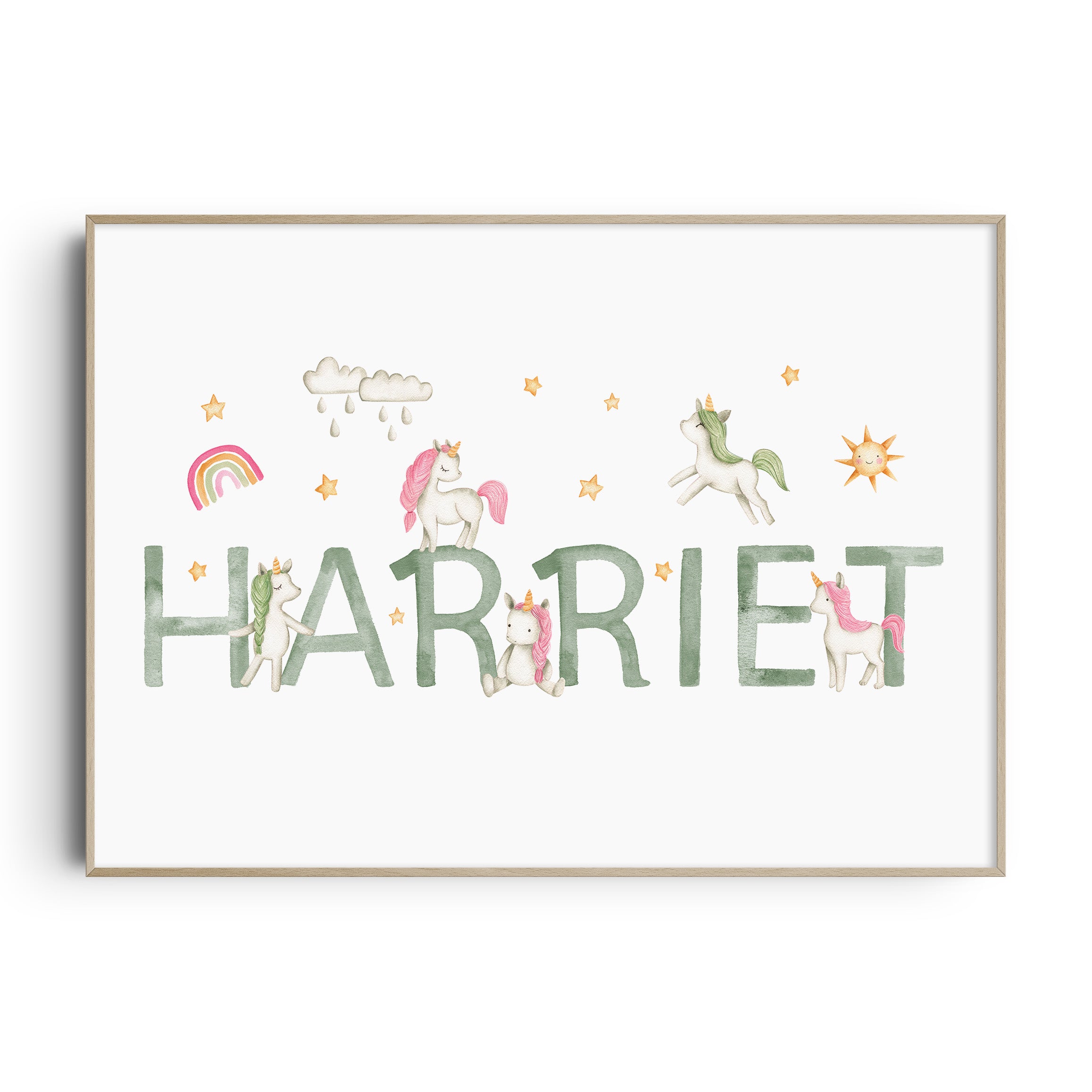 Unicorn Name & Birth Print