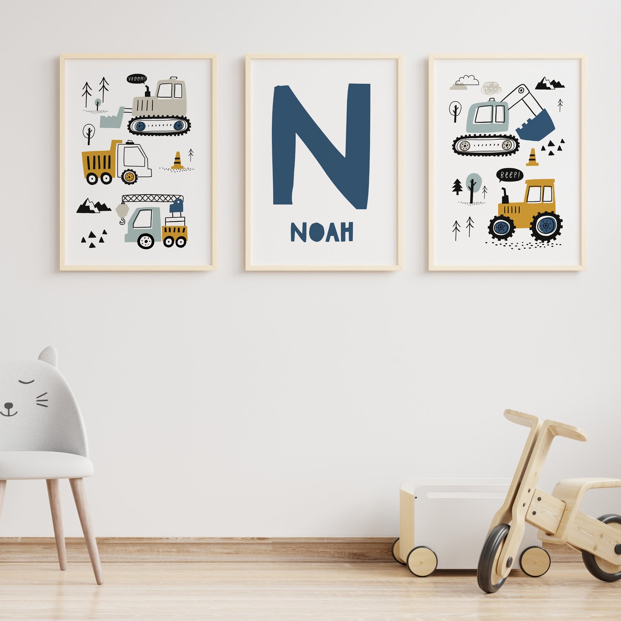 Construction Vehicles & Name Prints