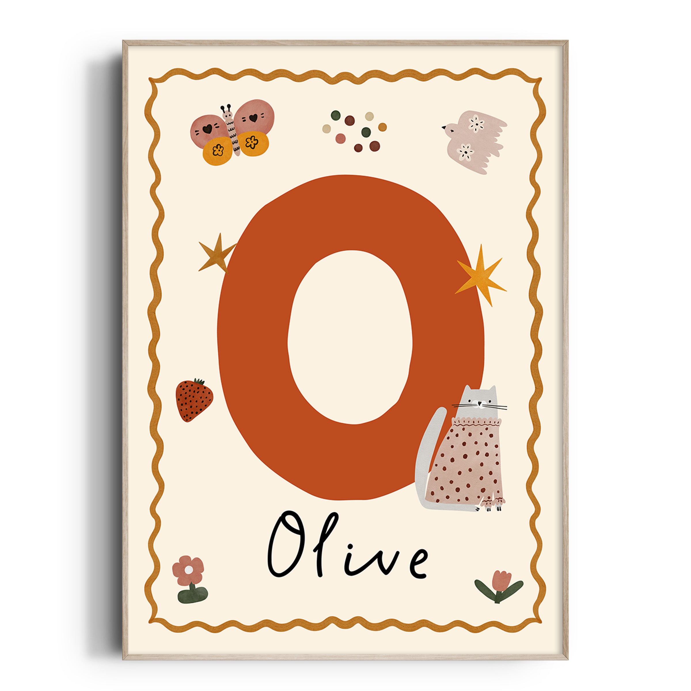 Whimsy Cate Letter & Name Print