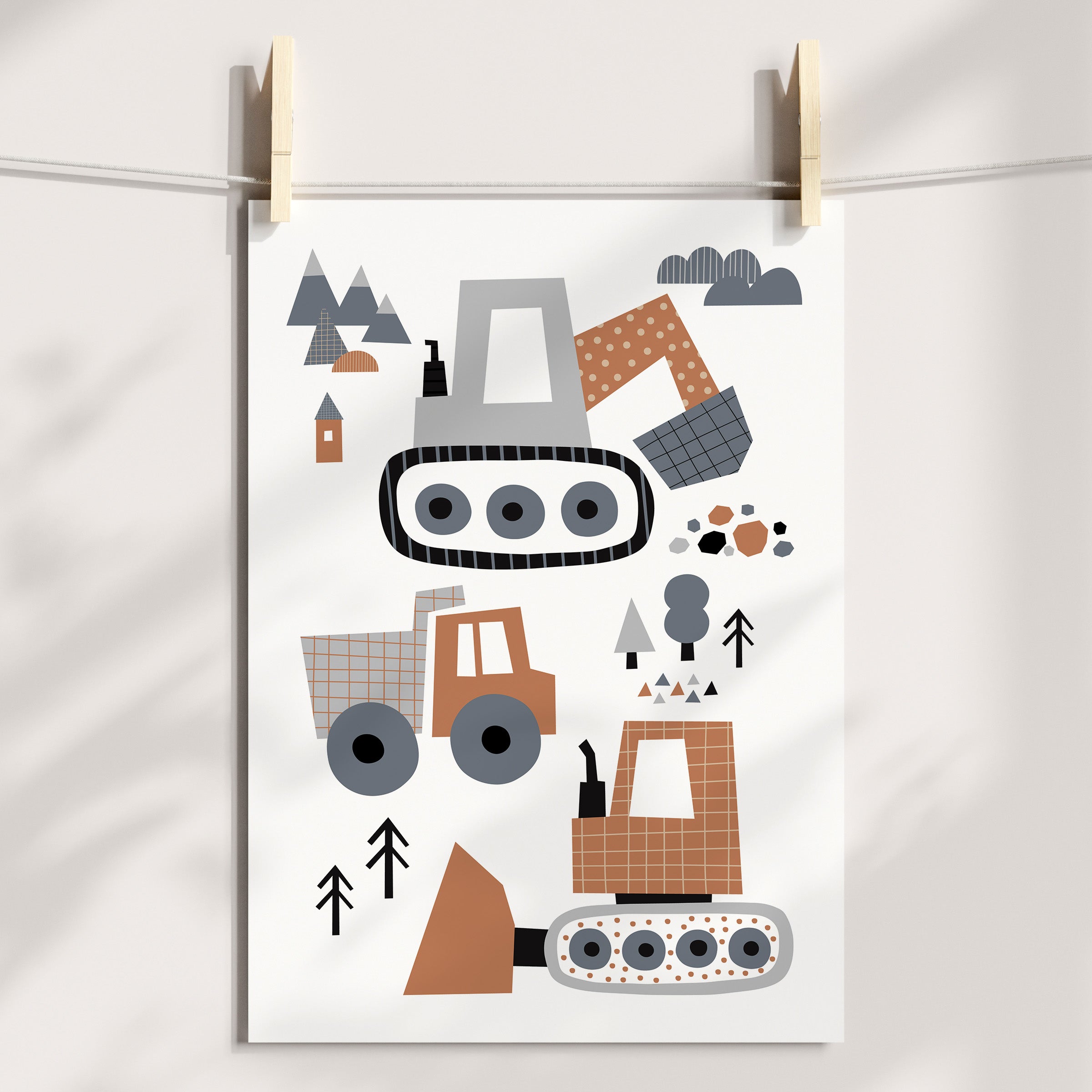 Construction Trucks & Name Prints