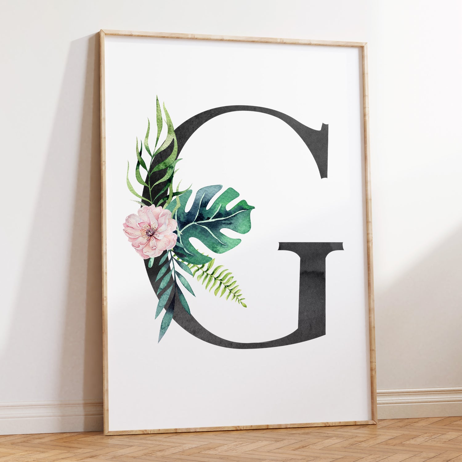 Tropical Letter Print