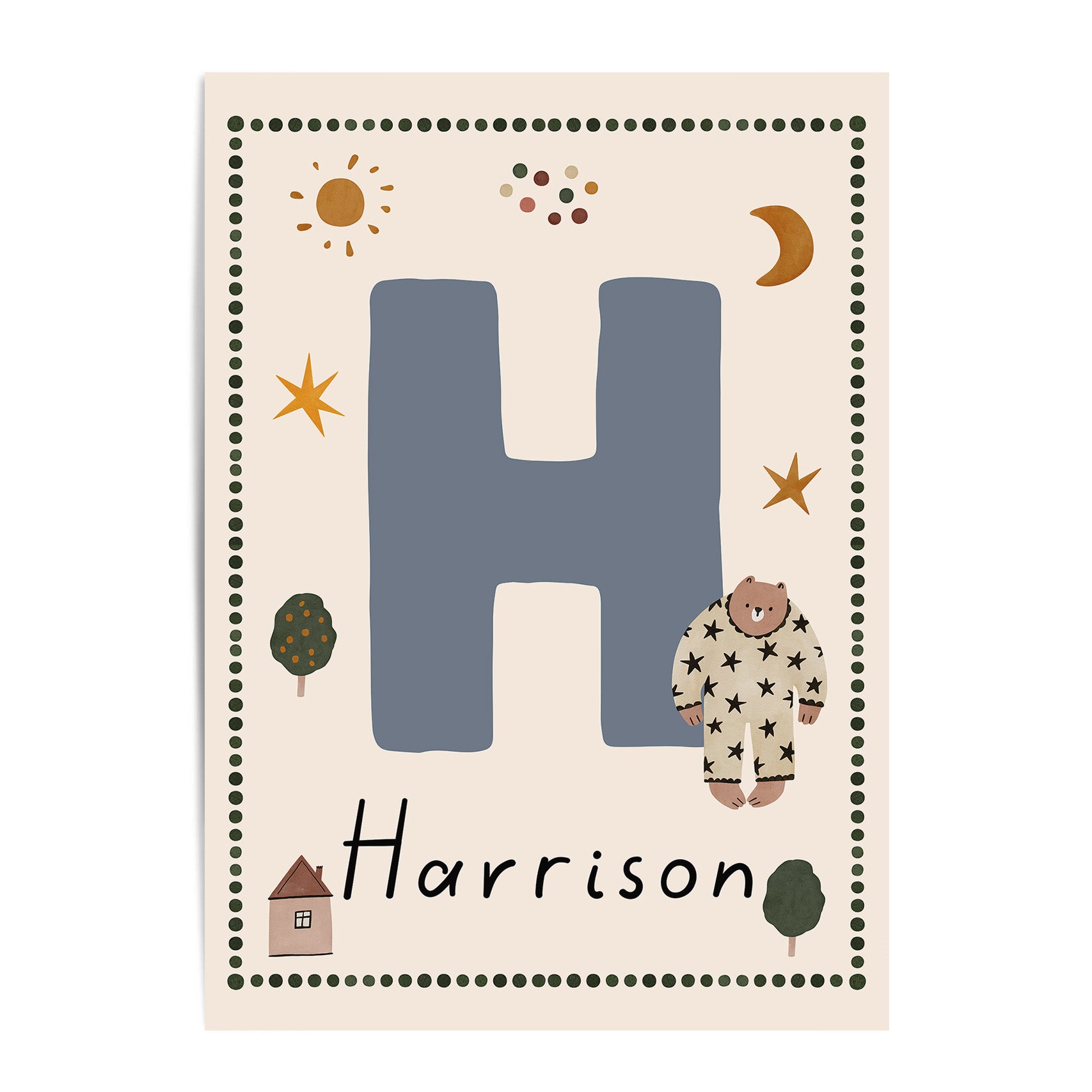 Whimsy Bear Letter & Name Print