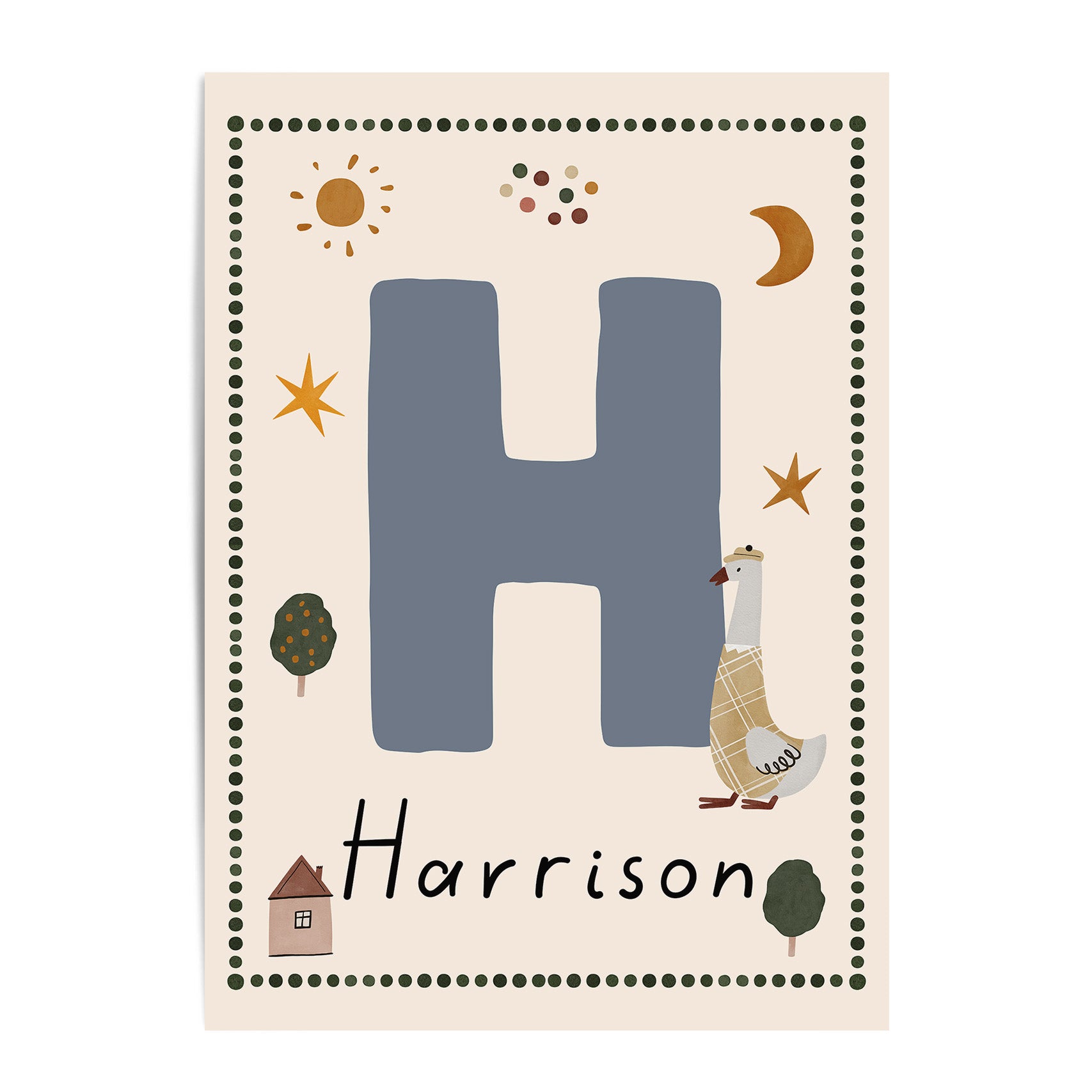 Whimsy Duck Letter & Name Print