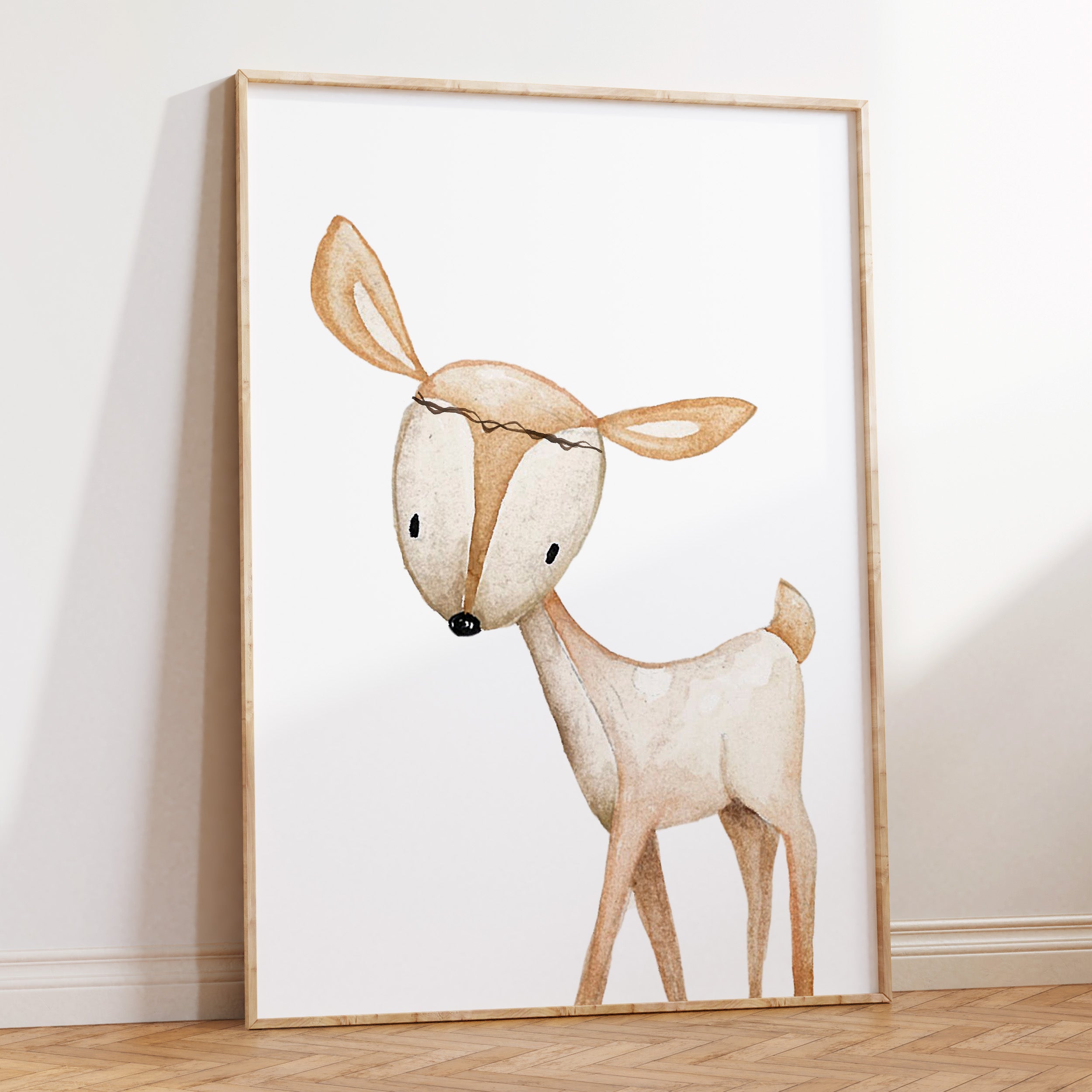 Woodland Deer Art Print