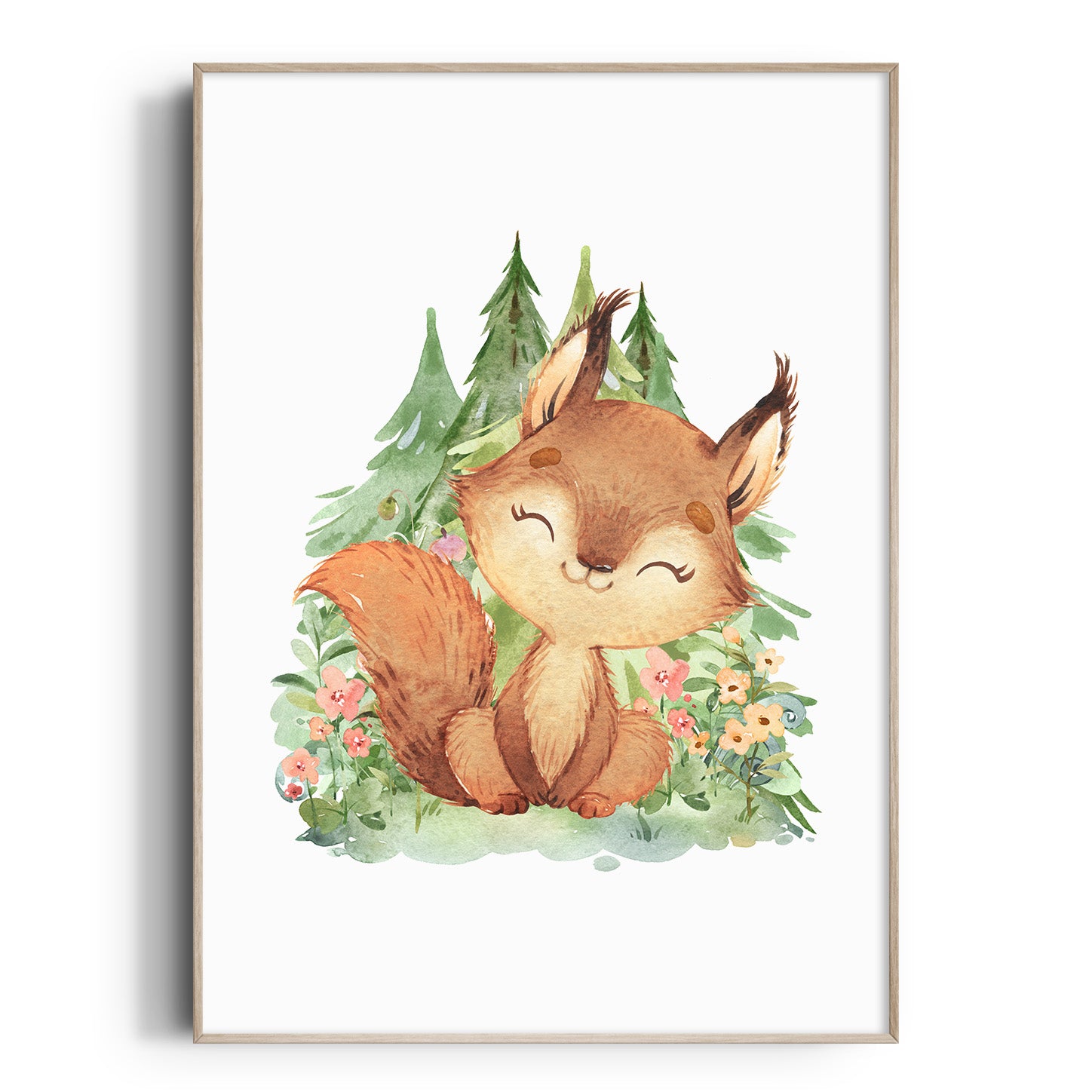 Woodland Squirrel Print