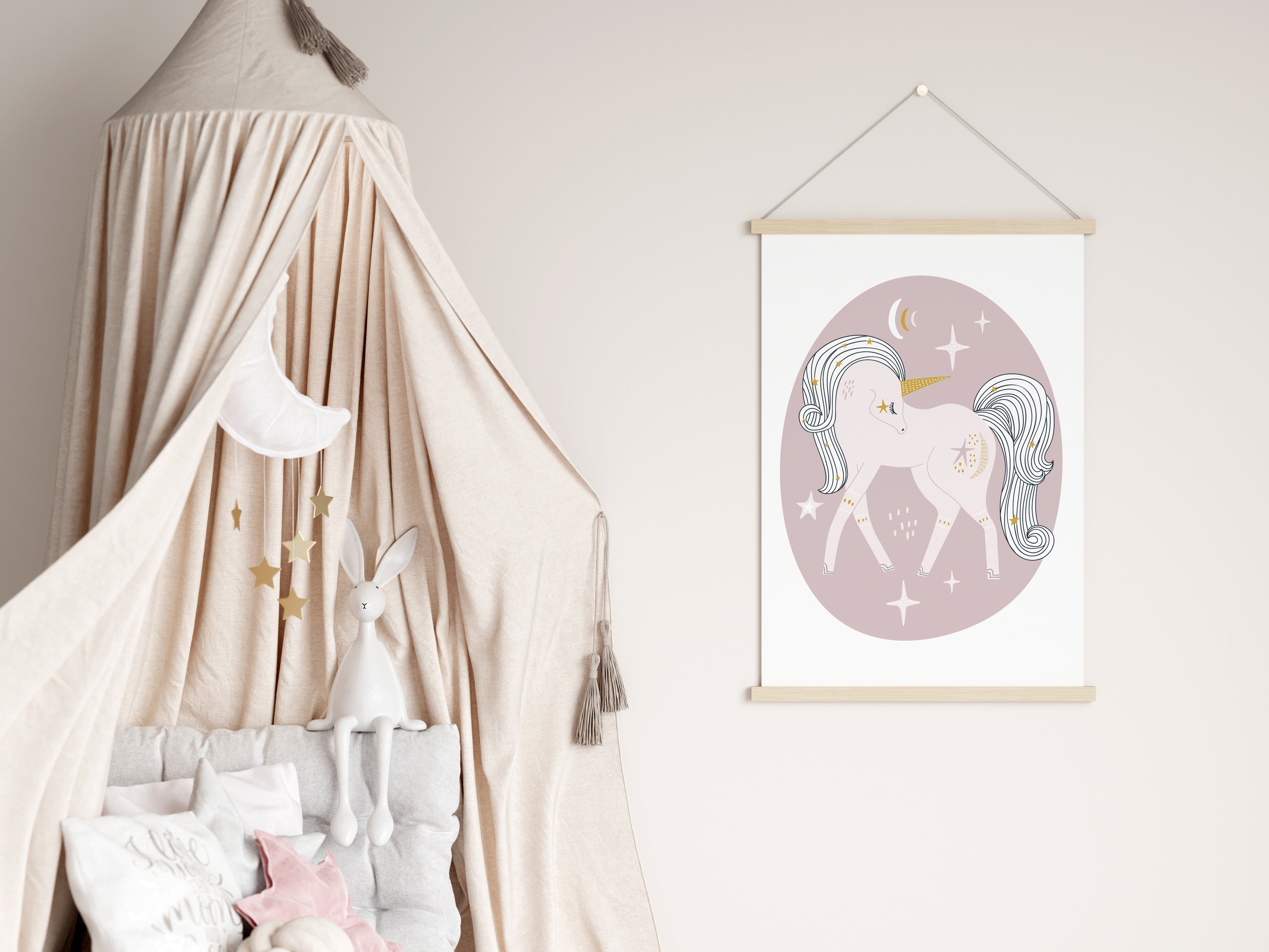 Pink Unicorn Print