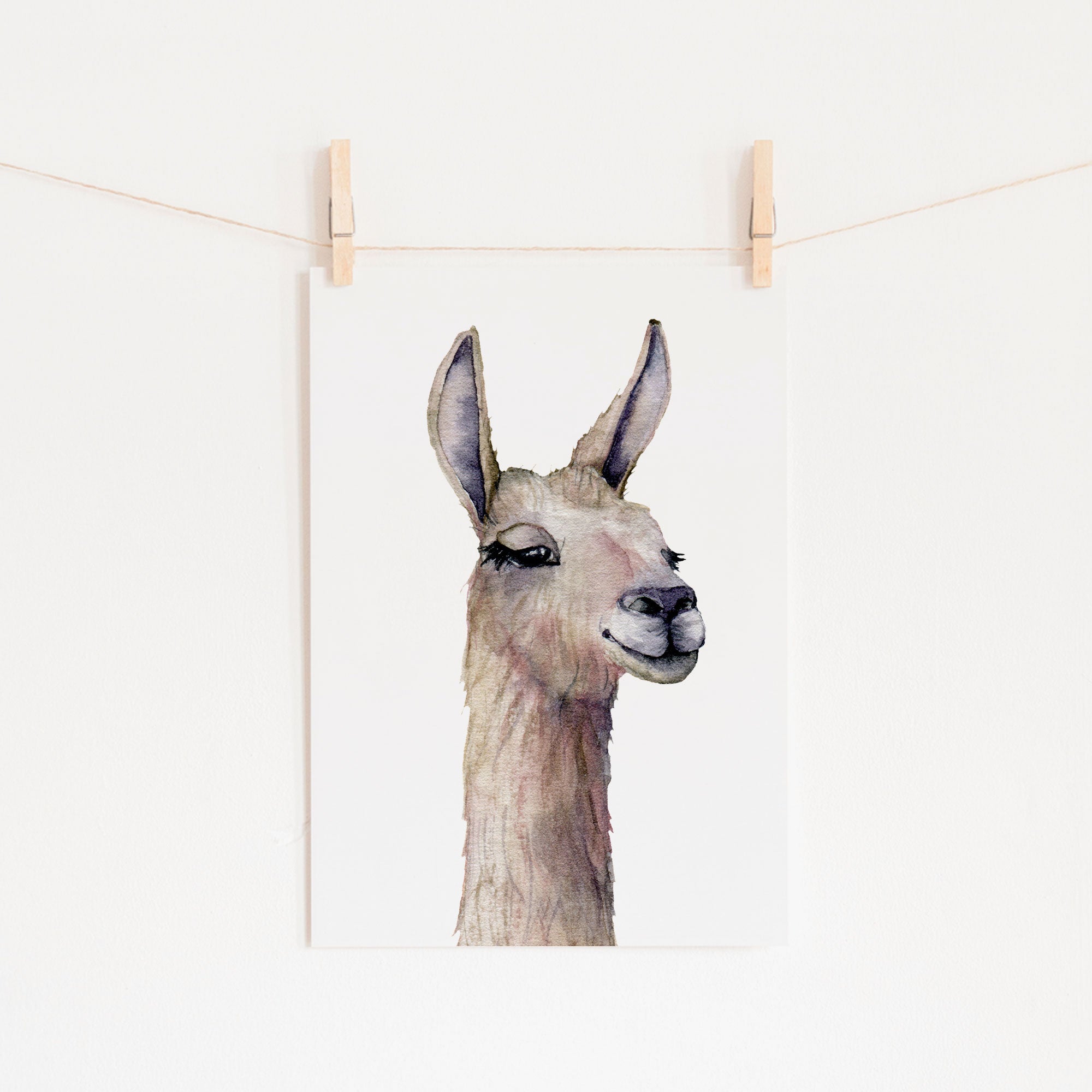 Llama Nursery Wall Art Print