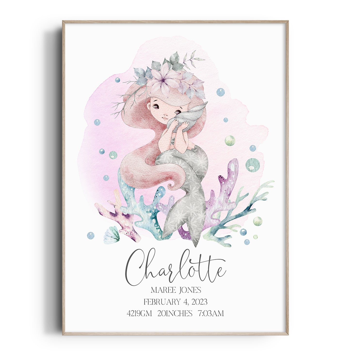 Mermaid Birth Print