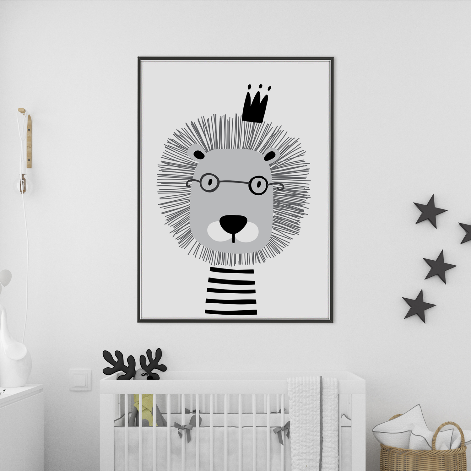 Scandi Lion Print