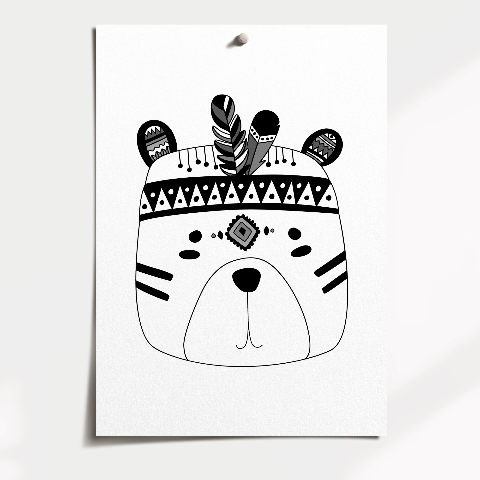 Tribal Bunny, Fox & Bear Prints