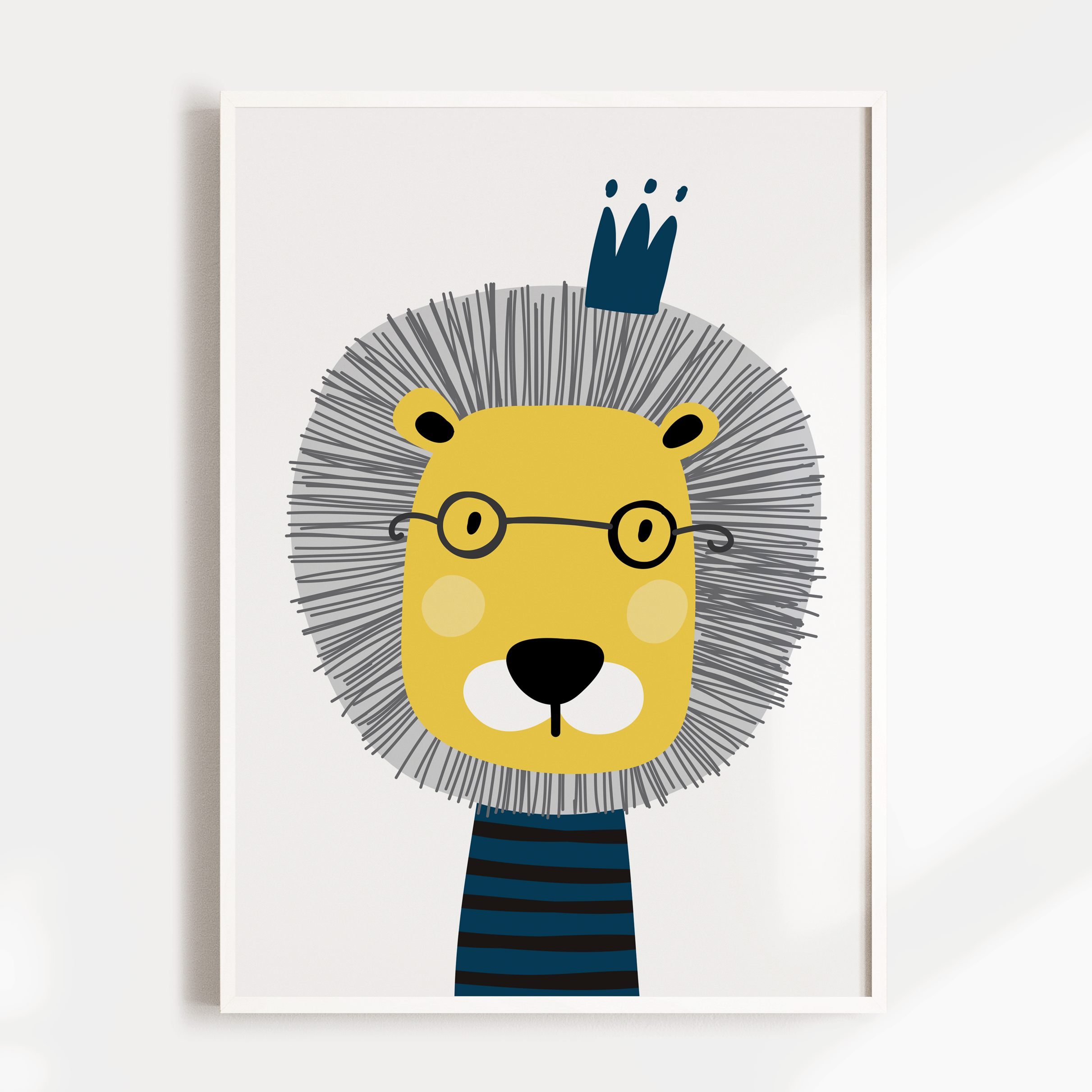 Scandi Lion Print