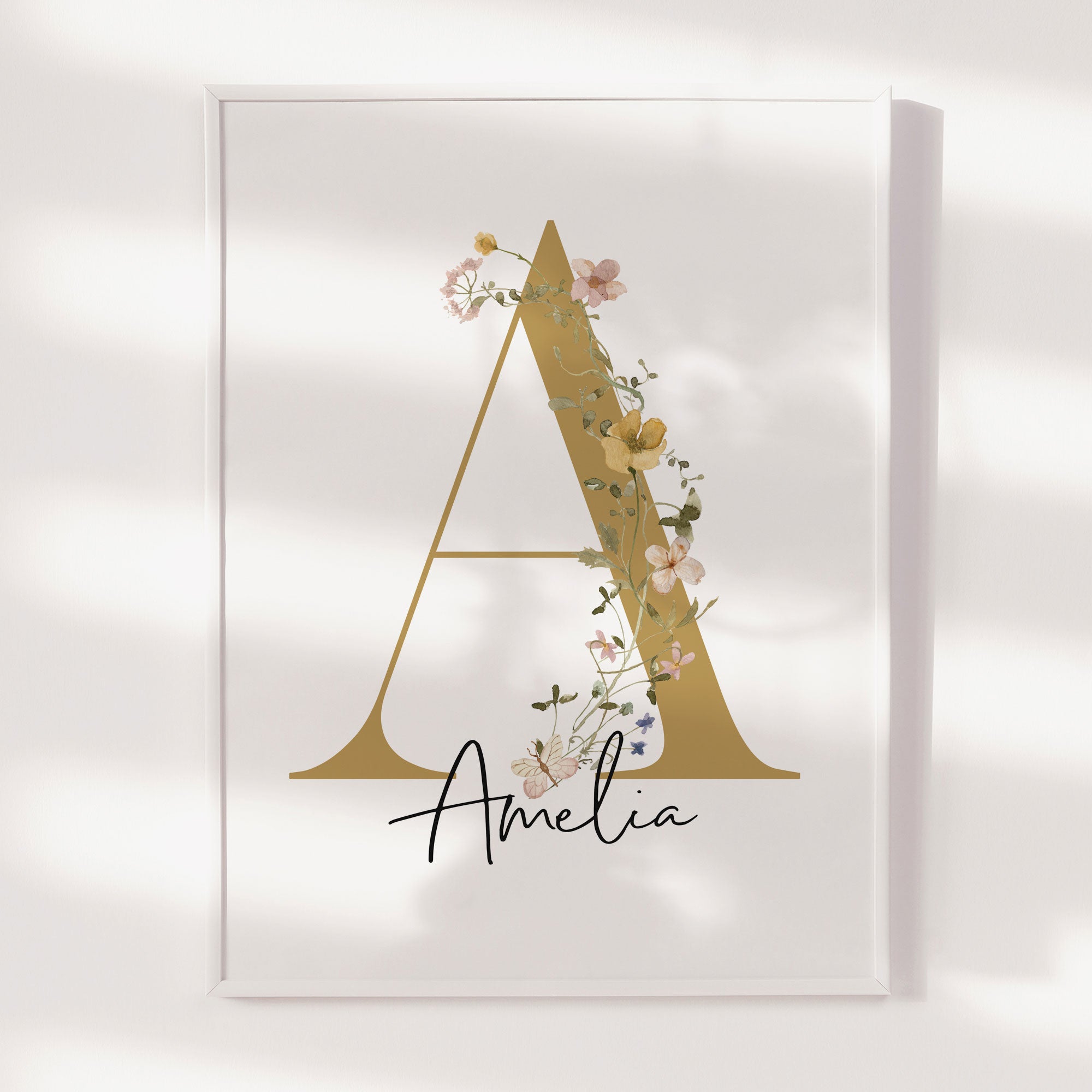 Wildflower Letter & Name Print
