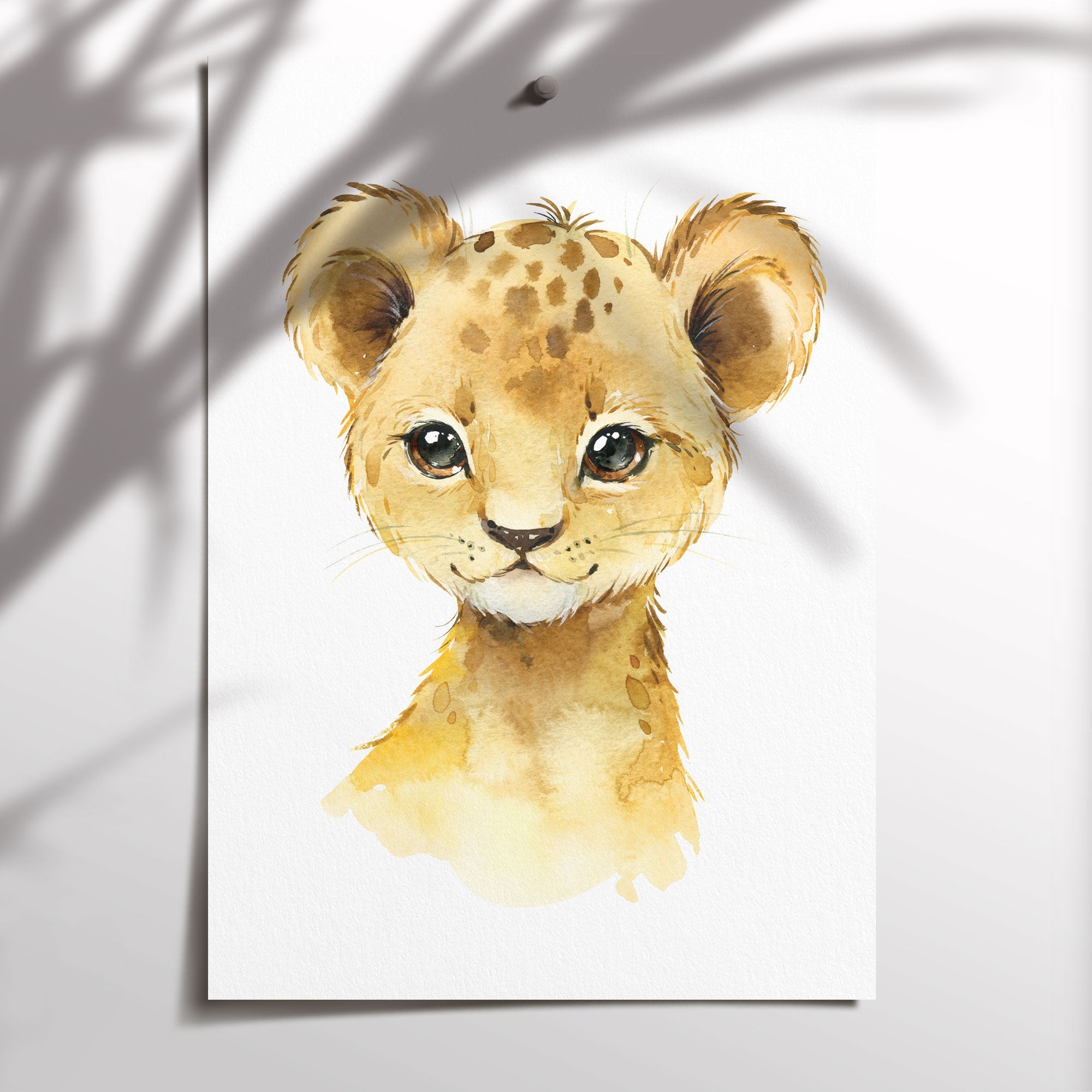 Baby Lion, Elephant & Giraffe Prints