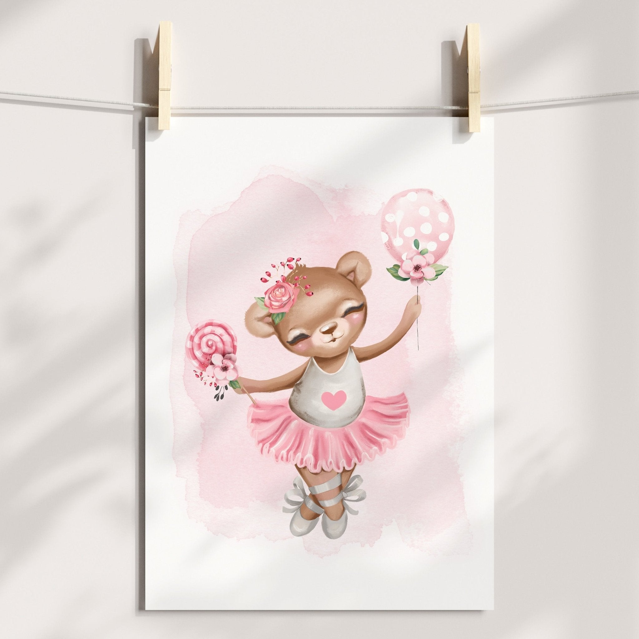 Ballerina Bear Print